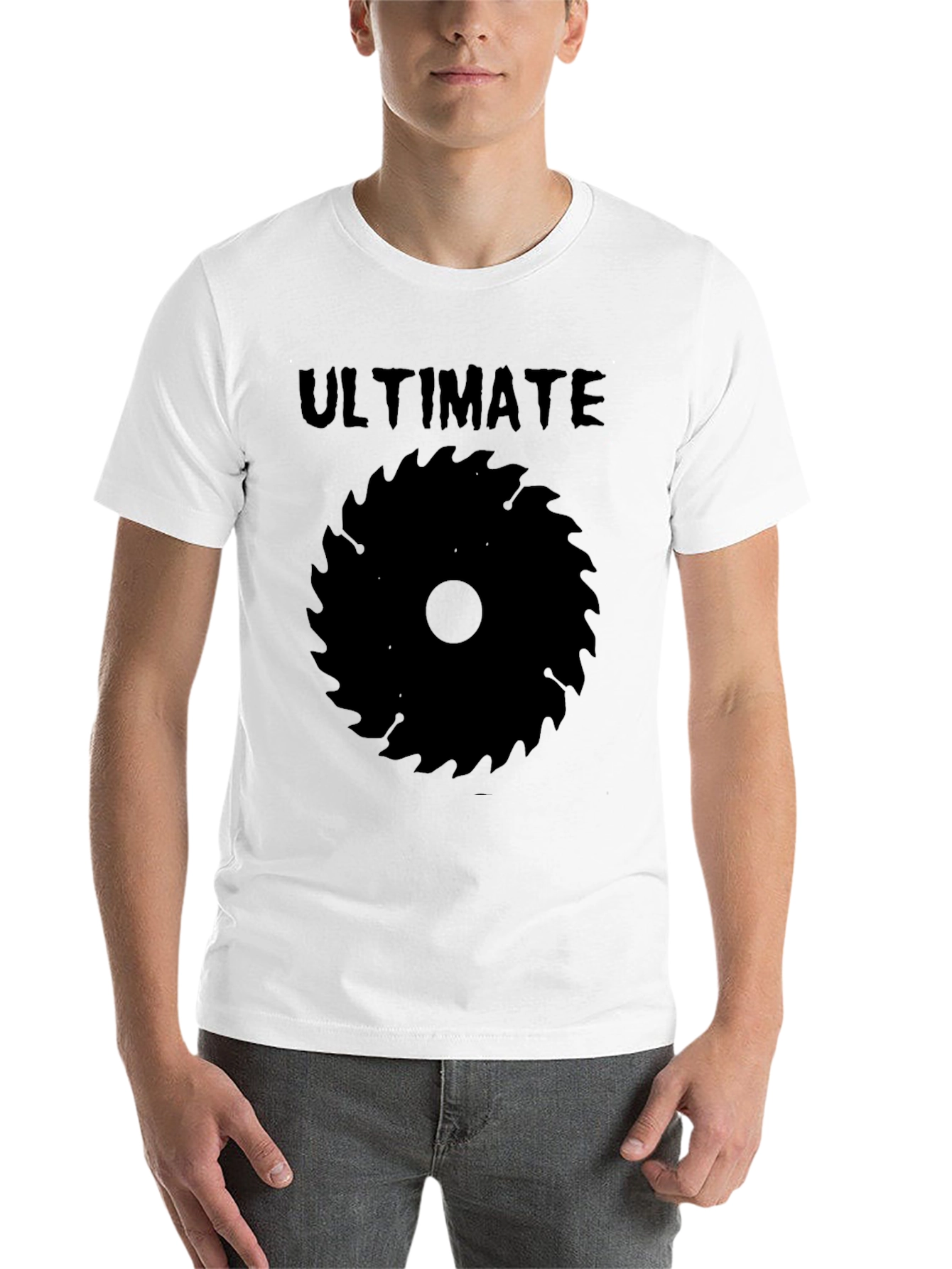Black Ultimate Saw Blade Graphic Tee - Black Cotton Shirt view 14
