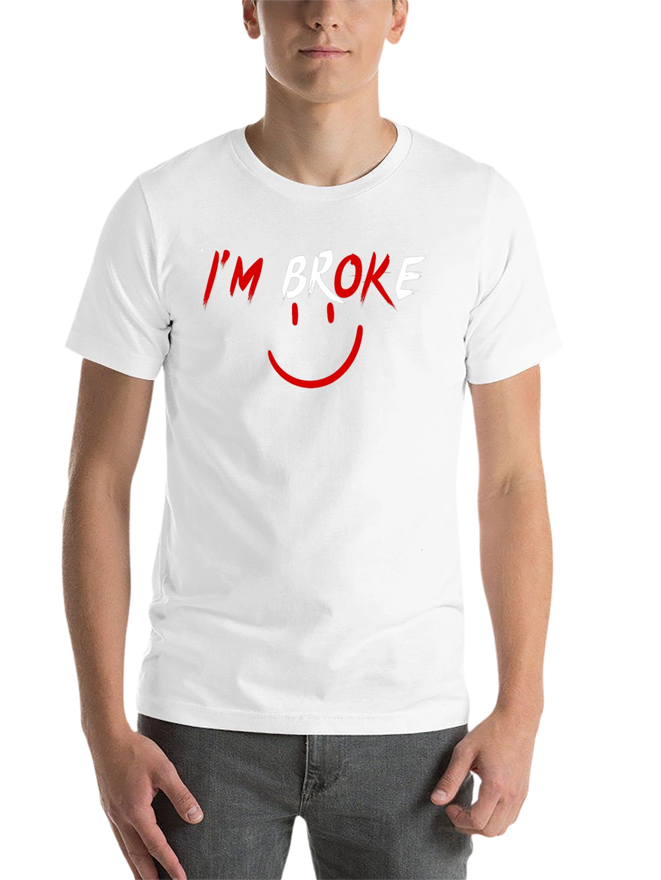 Black I'm Broke T-Shirt - Funny Graphic Tee view 14
