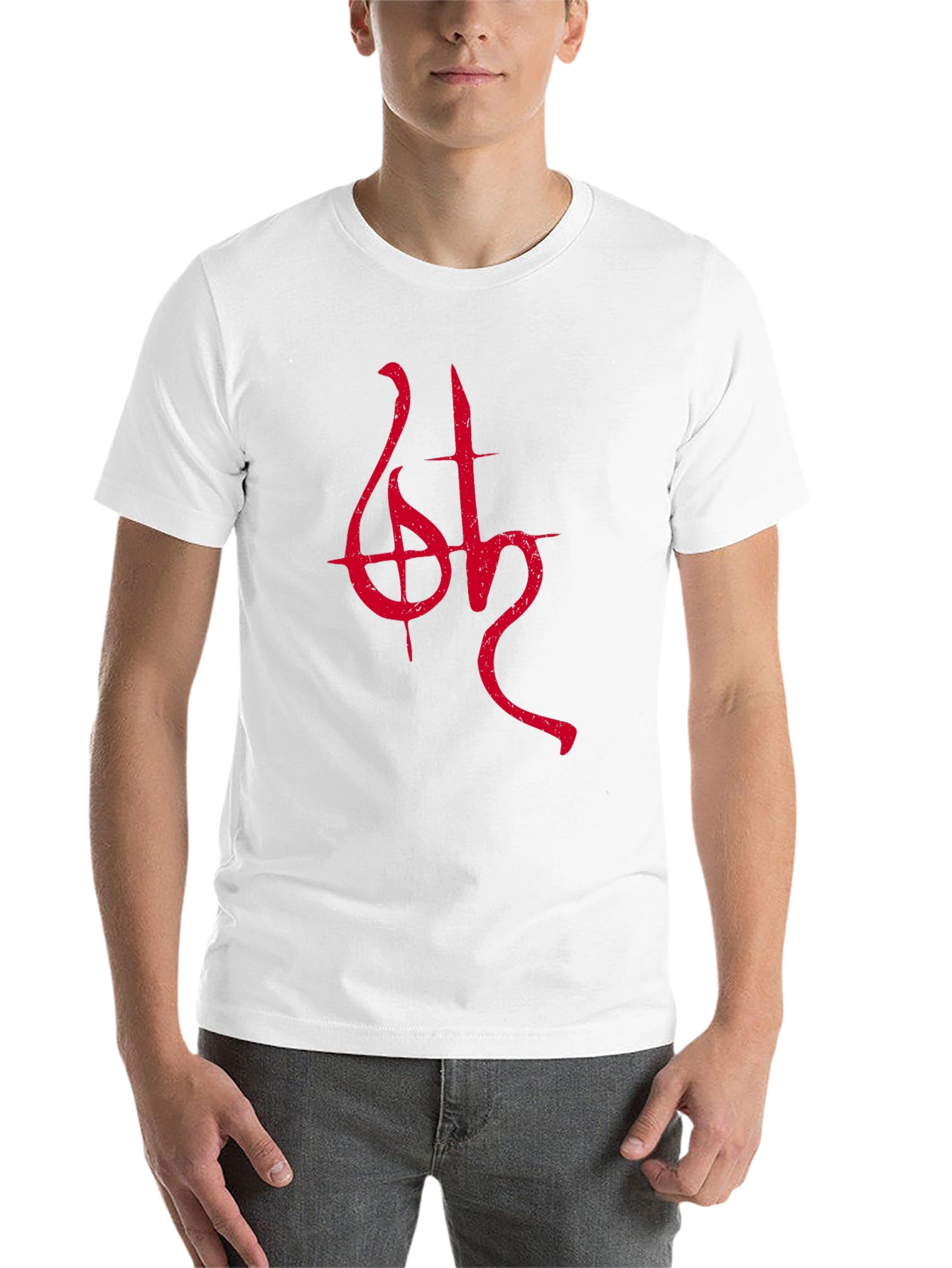 Black Black T-Shirt with Red Occult Symbol view 14