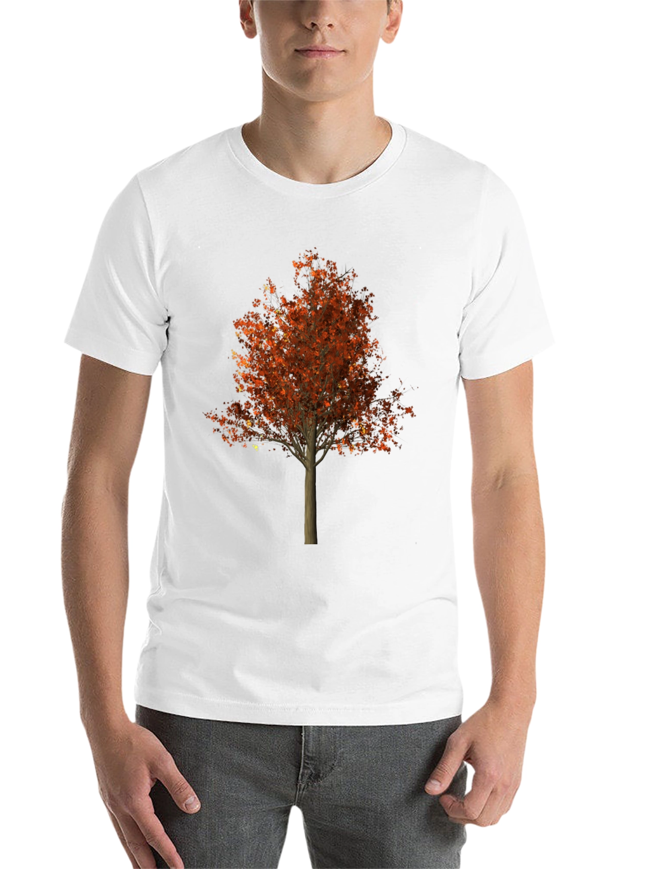 Black Autumn Tree Graphic Tee - Stylish Nature Inspired T-Shirt view 14
