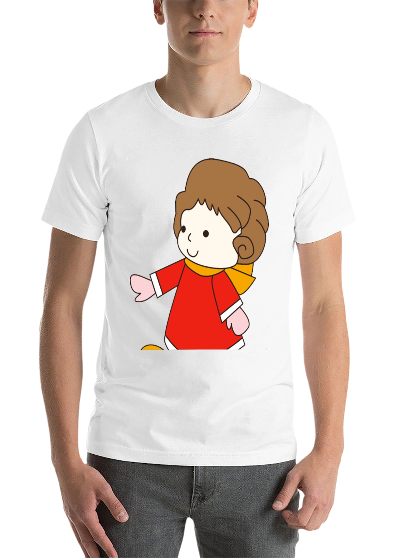 Black Cartoon Girl Graphic Tee - Soft Cotton Blend view 14