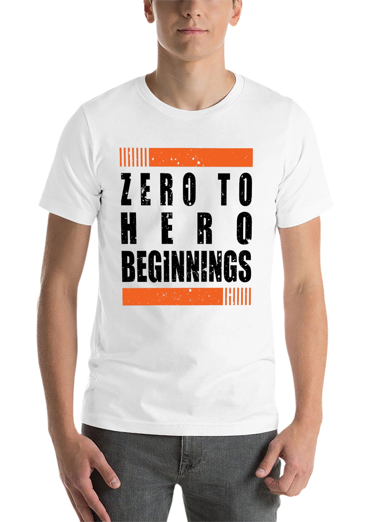 Black Zero to Hero Beginnings Black Graphic Tee view 14