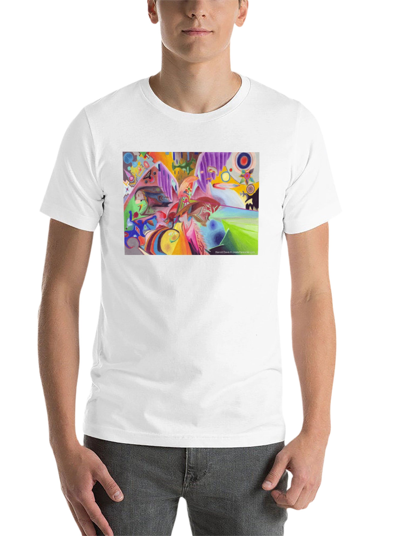 Black Abstract Art Print Tee - Stylish & Unique Design view 14