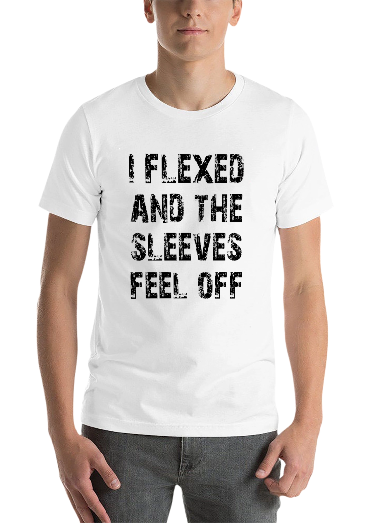 I Flexed Sleeves Fell Off Graphic Tee - 14
