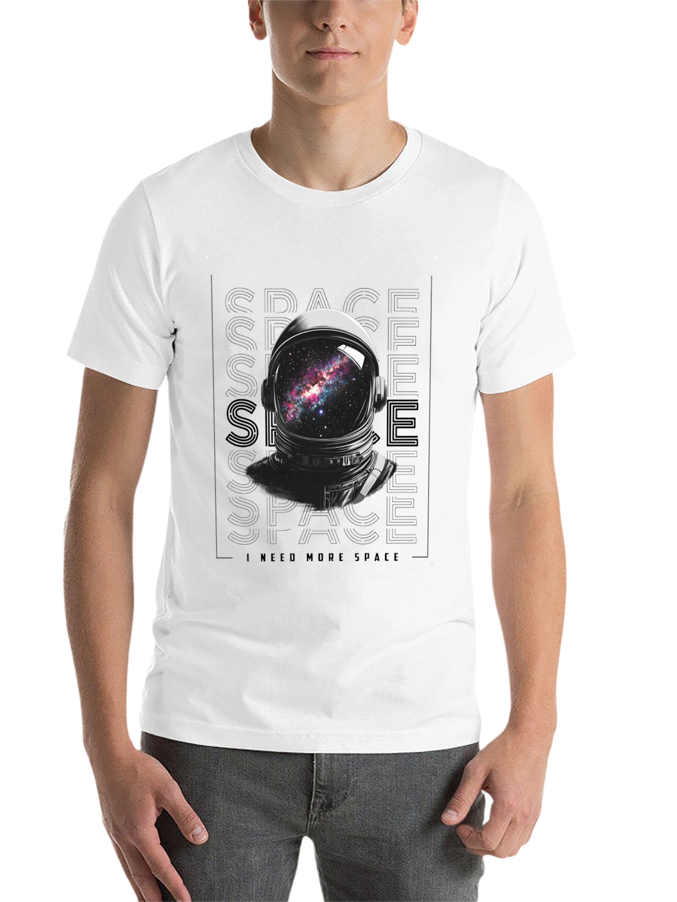 Black Astronaut Galaxy T-Shirt - I Need More Space Tee view 14