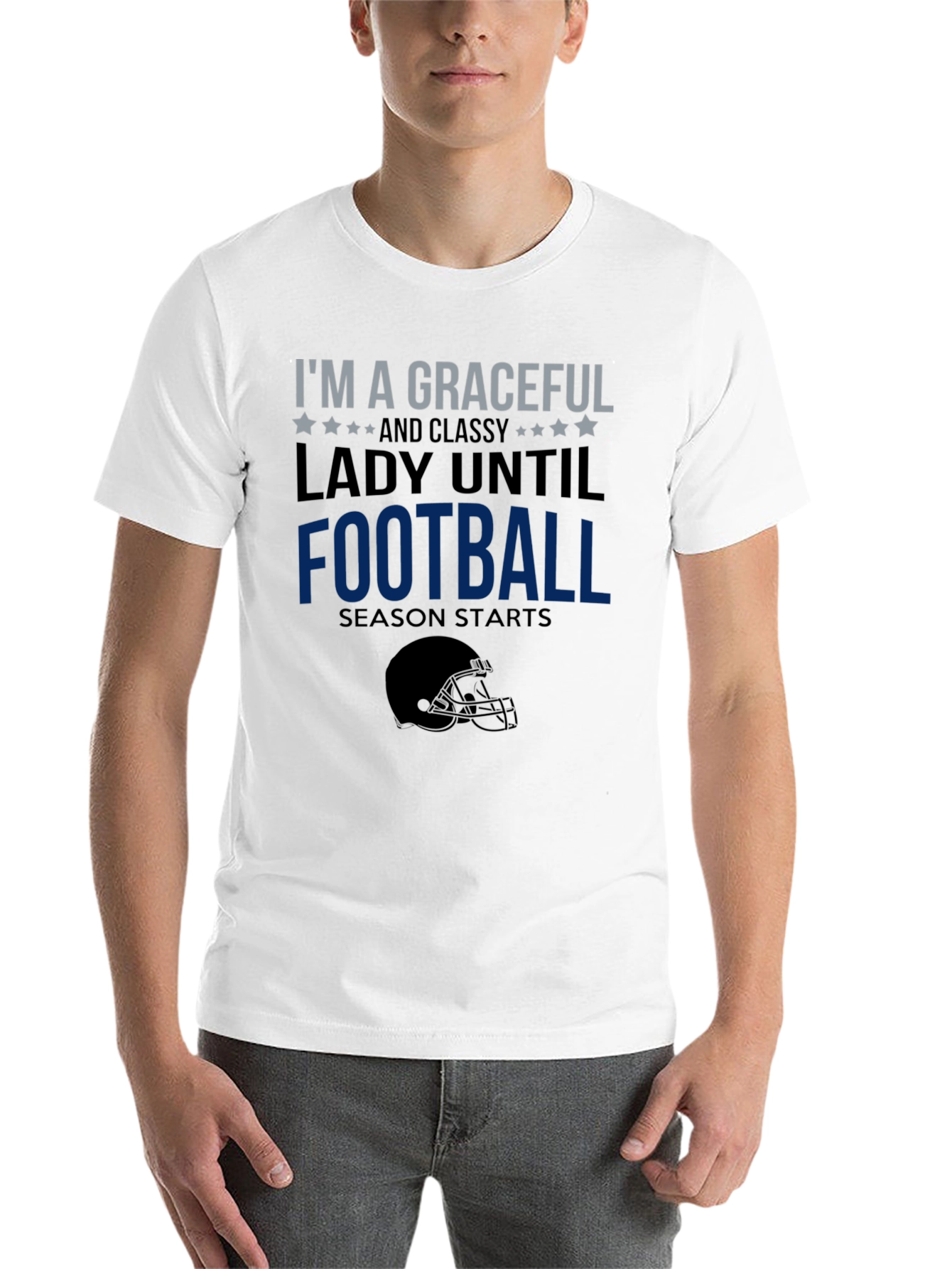 Black Graceful Lady Football Season T-Shirt view 14