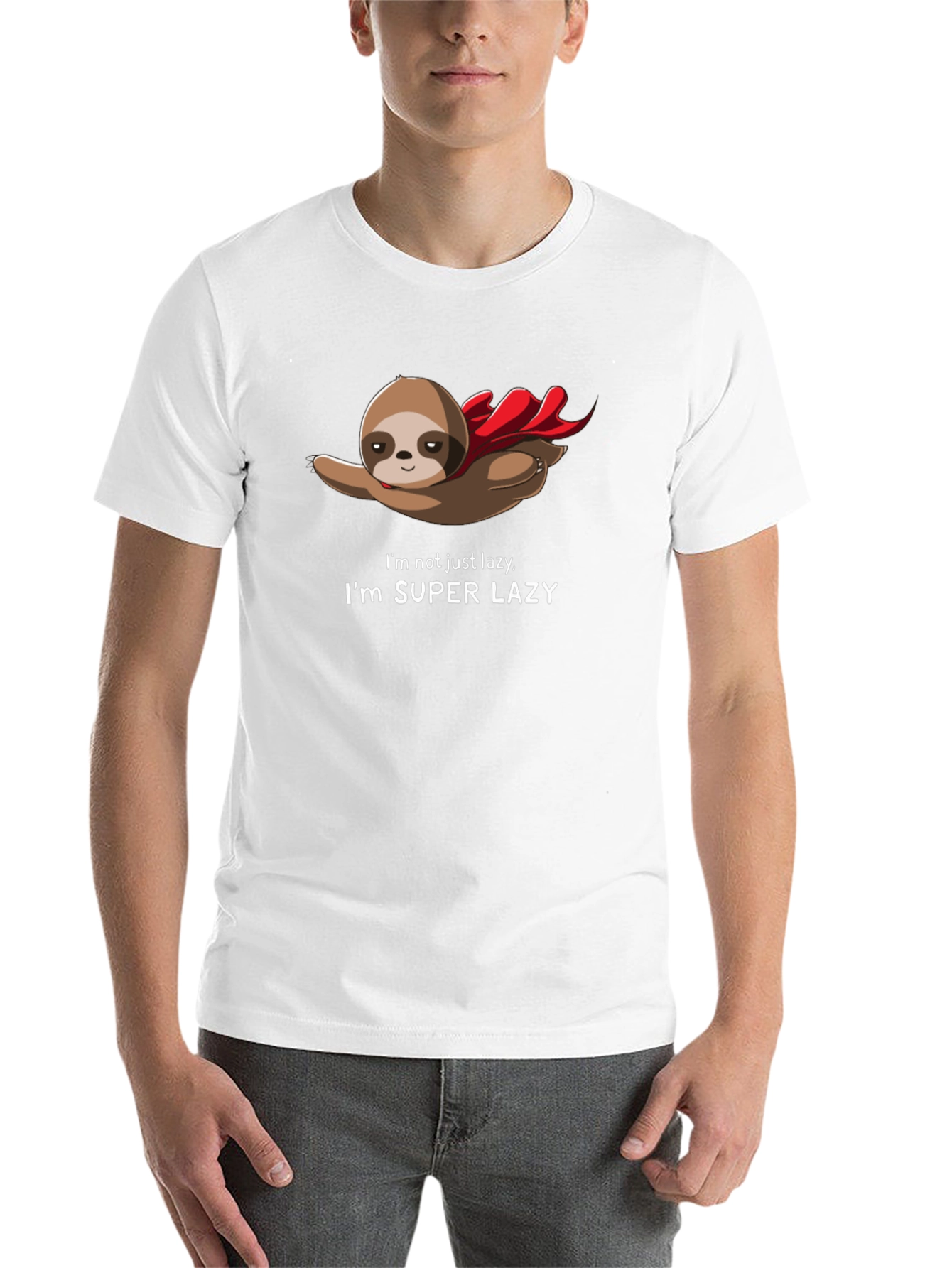 Black Super Lazy Sloth T-Shirt - Funny Animal Tee view 14