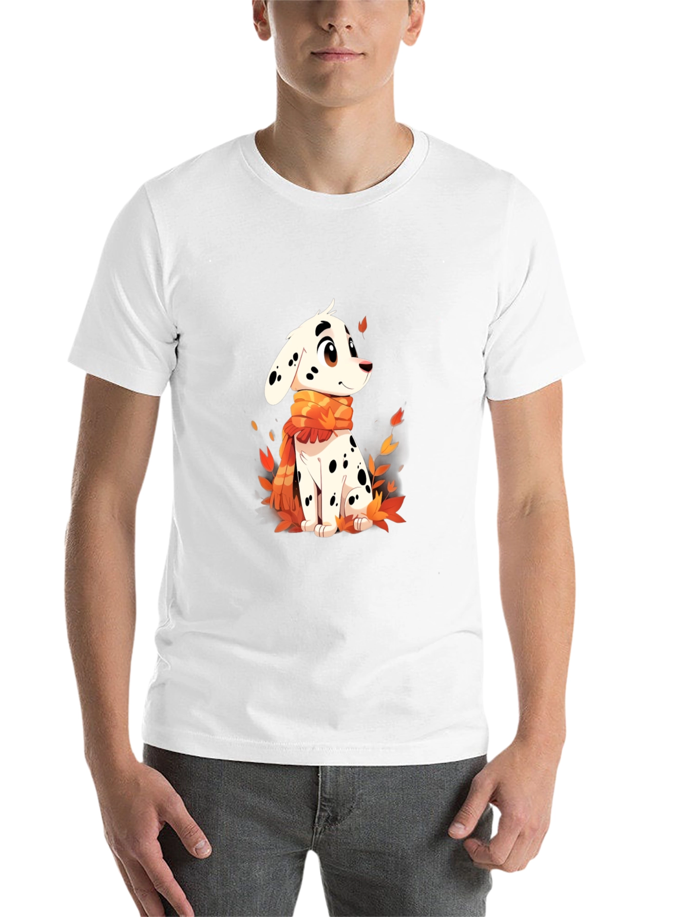 Black Dalmatian Puppy T-Shirt - Cute Cartoon Dog view 14