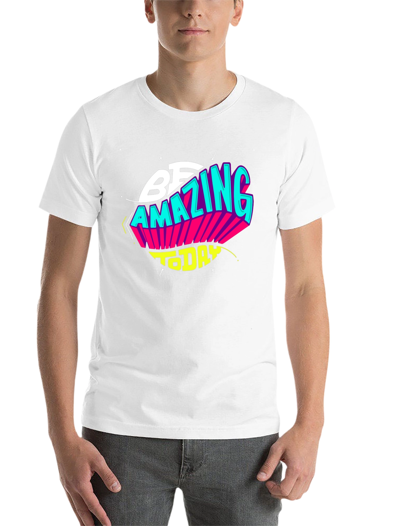 Black Be Amazing Today Black Graphic T-Shirt view 14