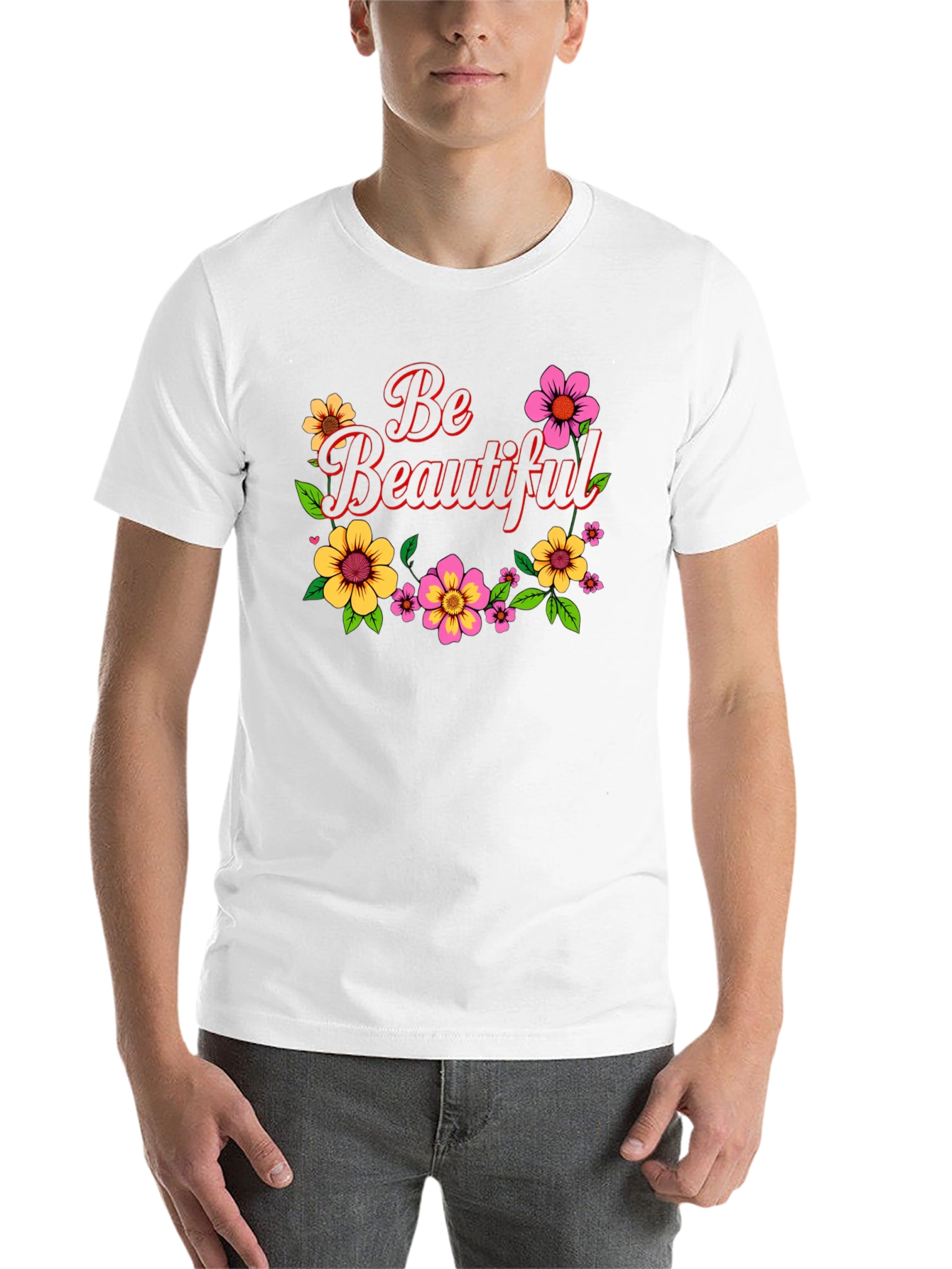 Black Be Beautiful Floral Graphic Black T-Shirt view 14