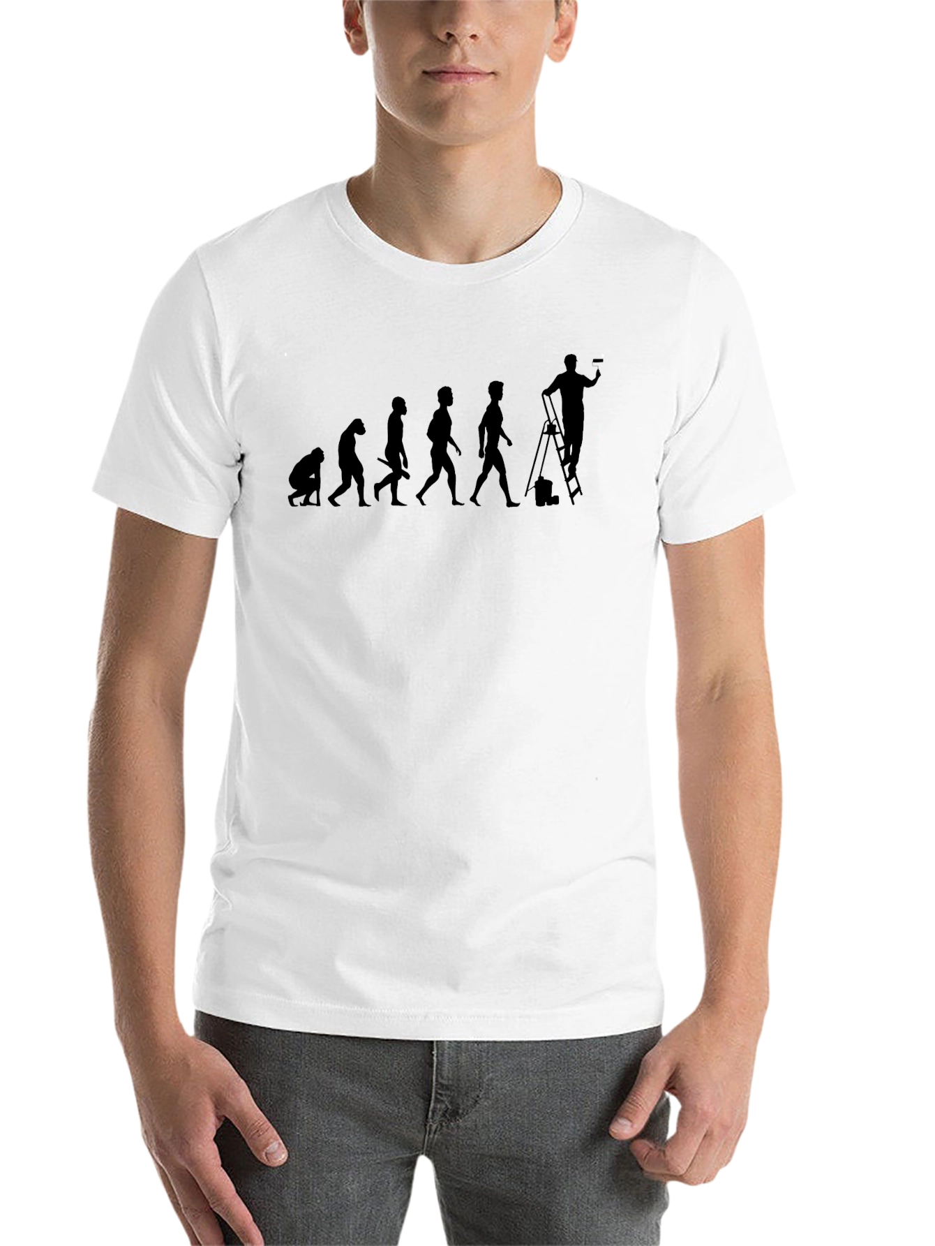 Black Evolution of a Painter T-Shirt view 14