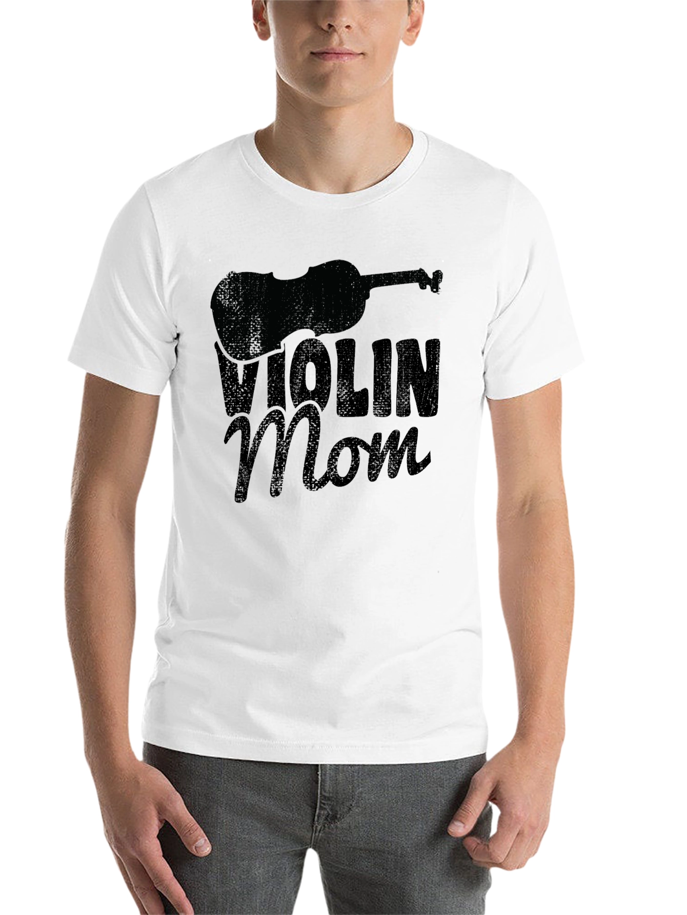 Black Violin Mom T-Shirt - Black view 14