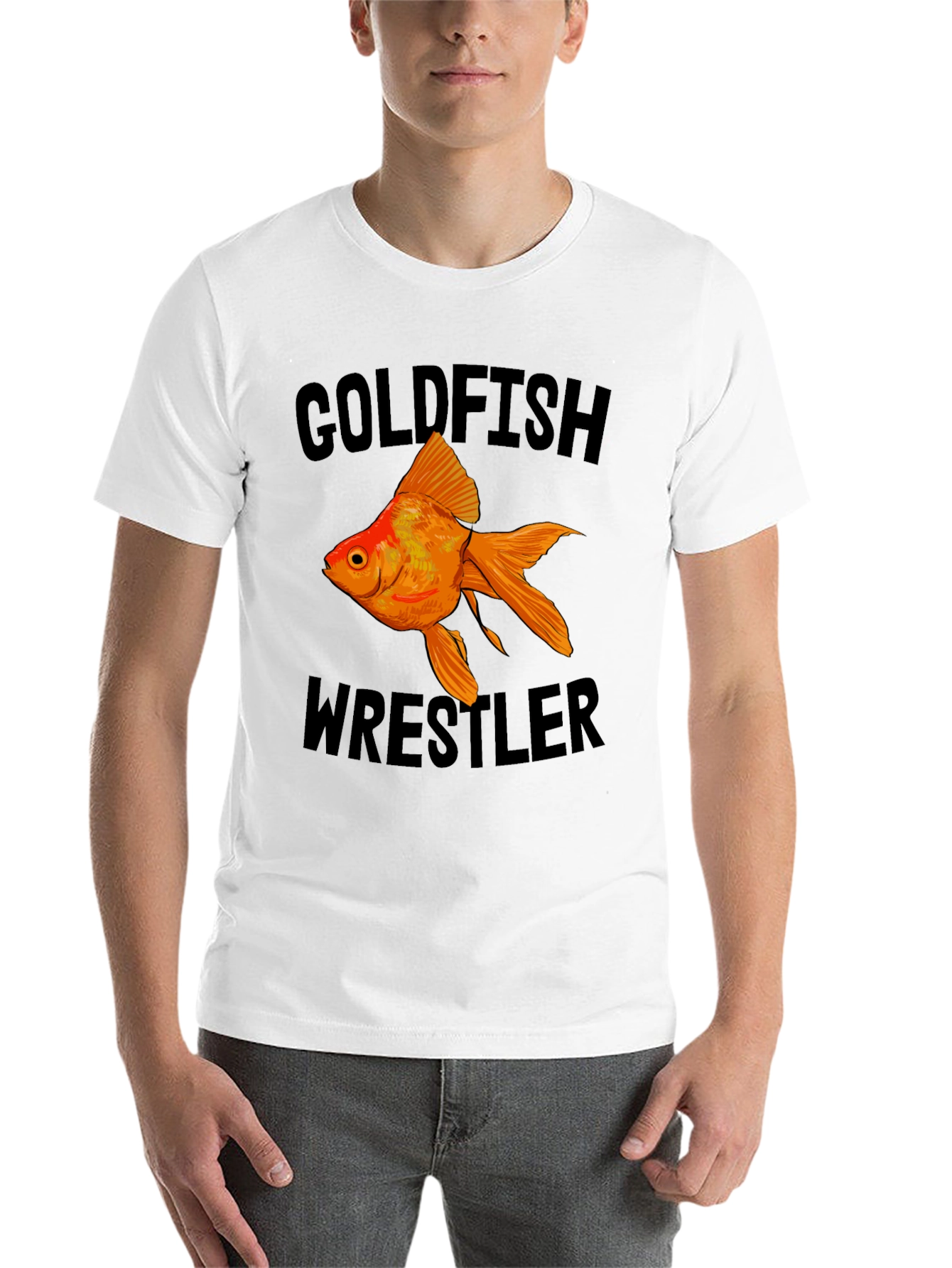 Black Goldfish Wrestler Graphic Tee view 14
