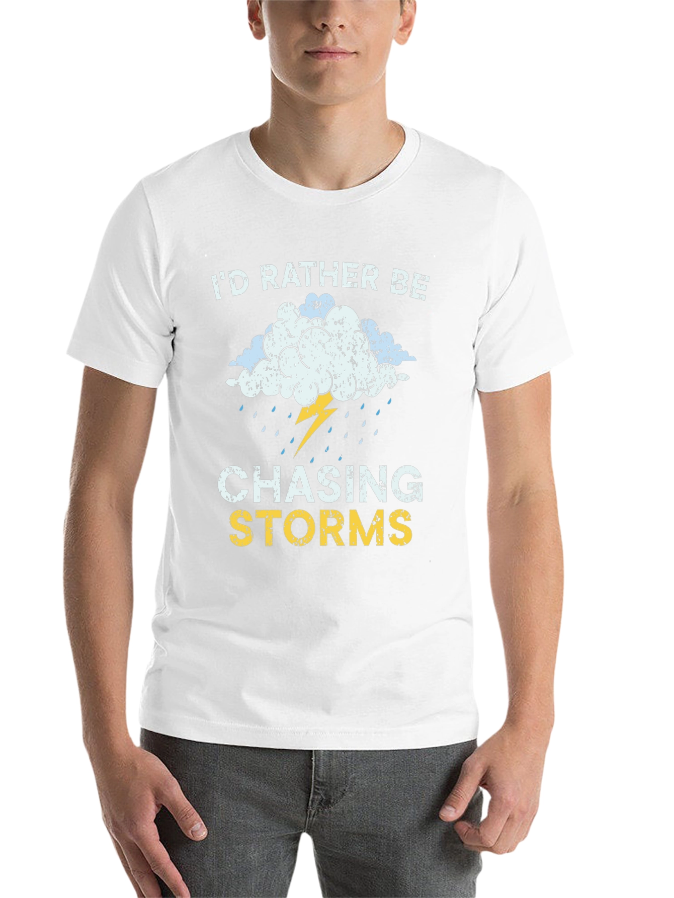 Black Chasing Storms Graphic T-Shirt view 14