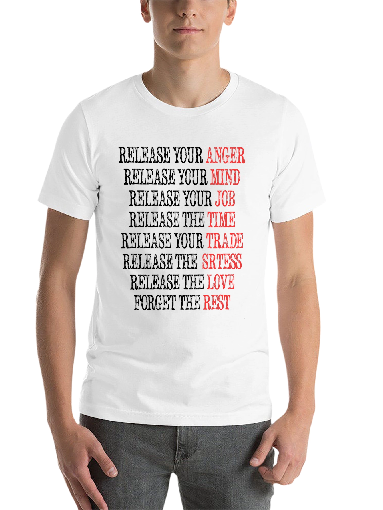 Black Release Your Anger Graphic T-Shirt view 14