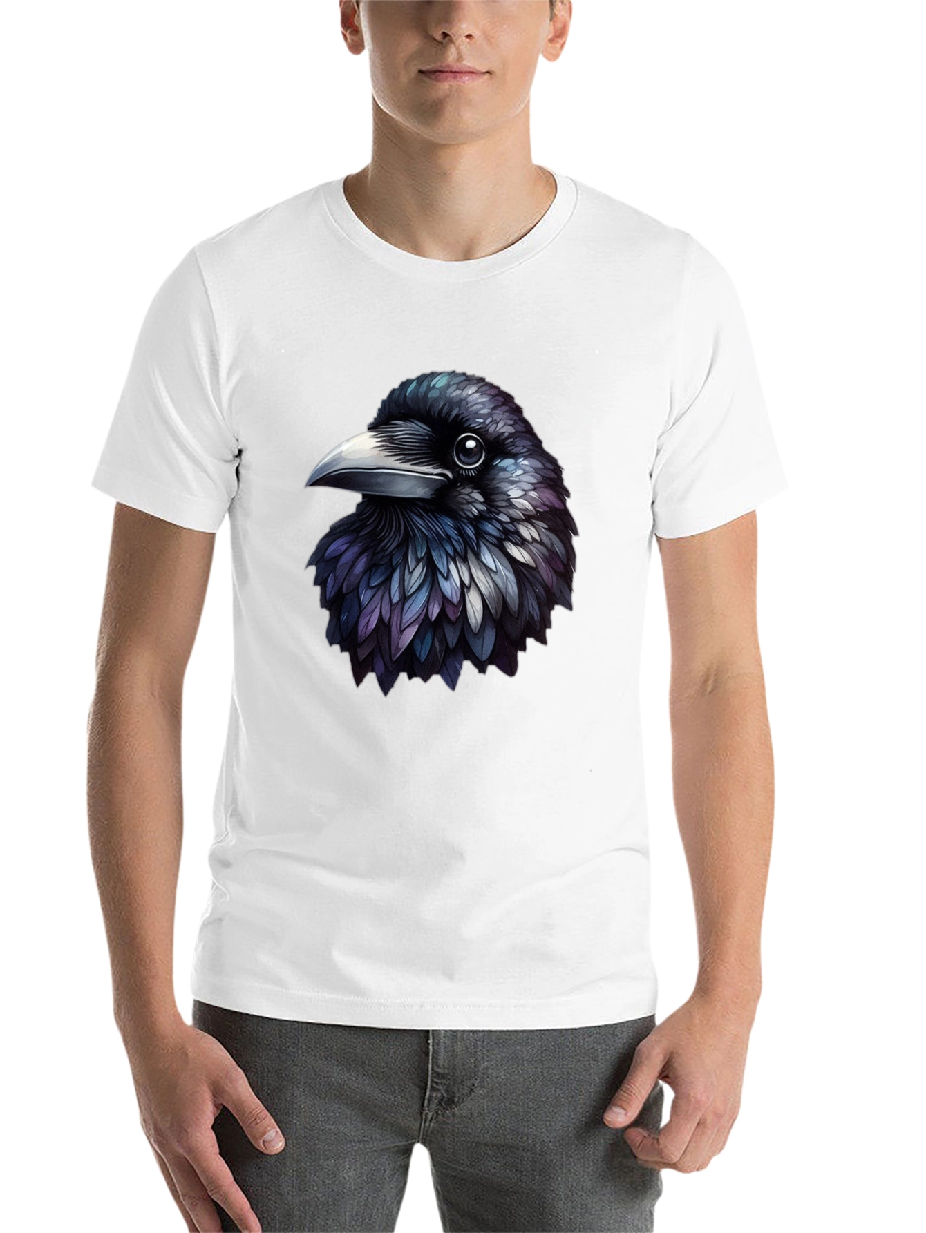 Black Raven Graphic Tee - Unique Bird Design view 14
