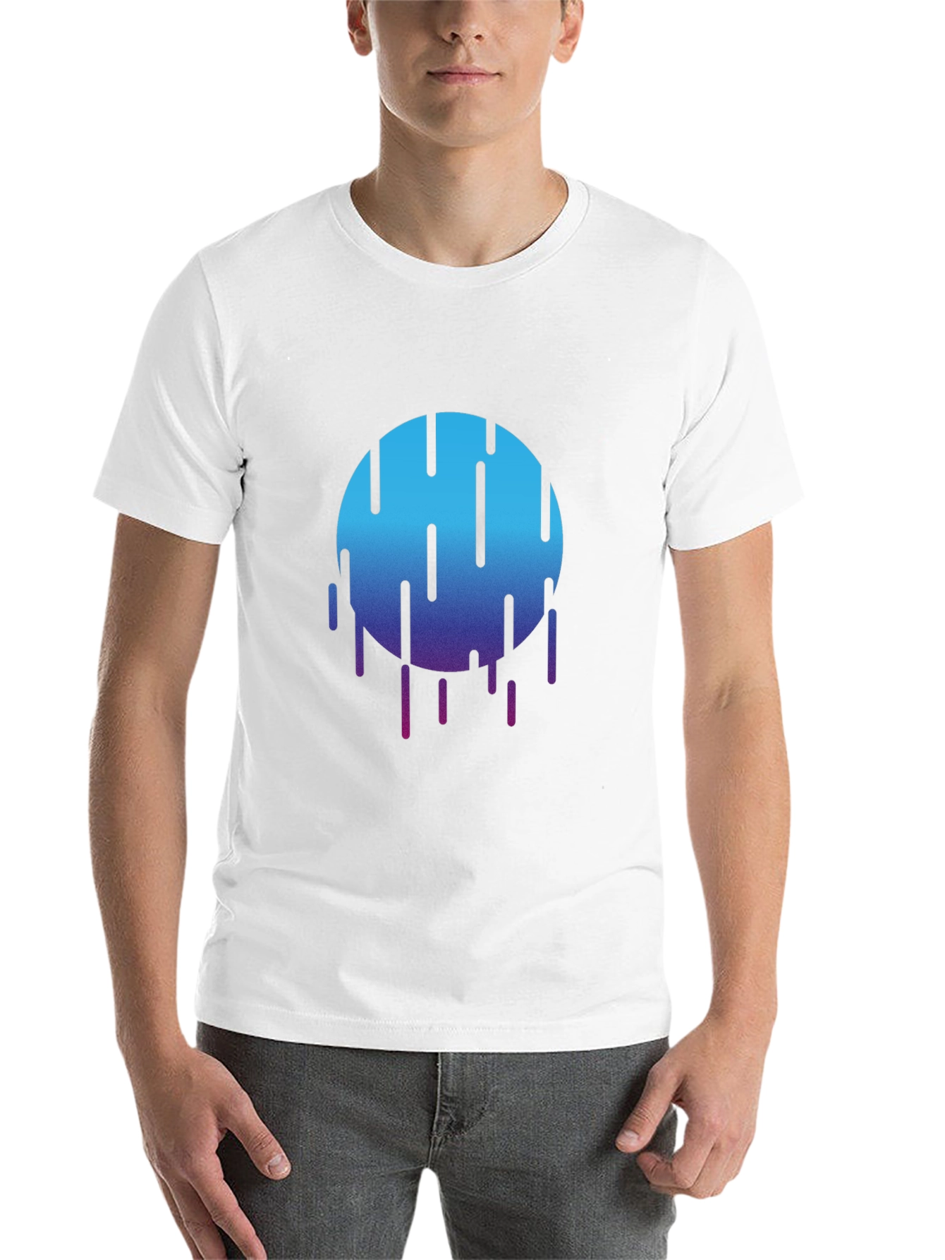 Black Abstract Gradient Circle Tee view 14