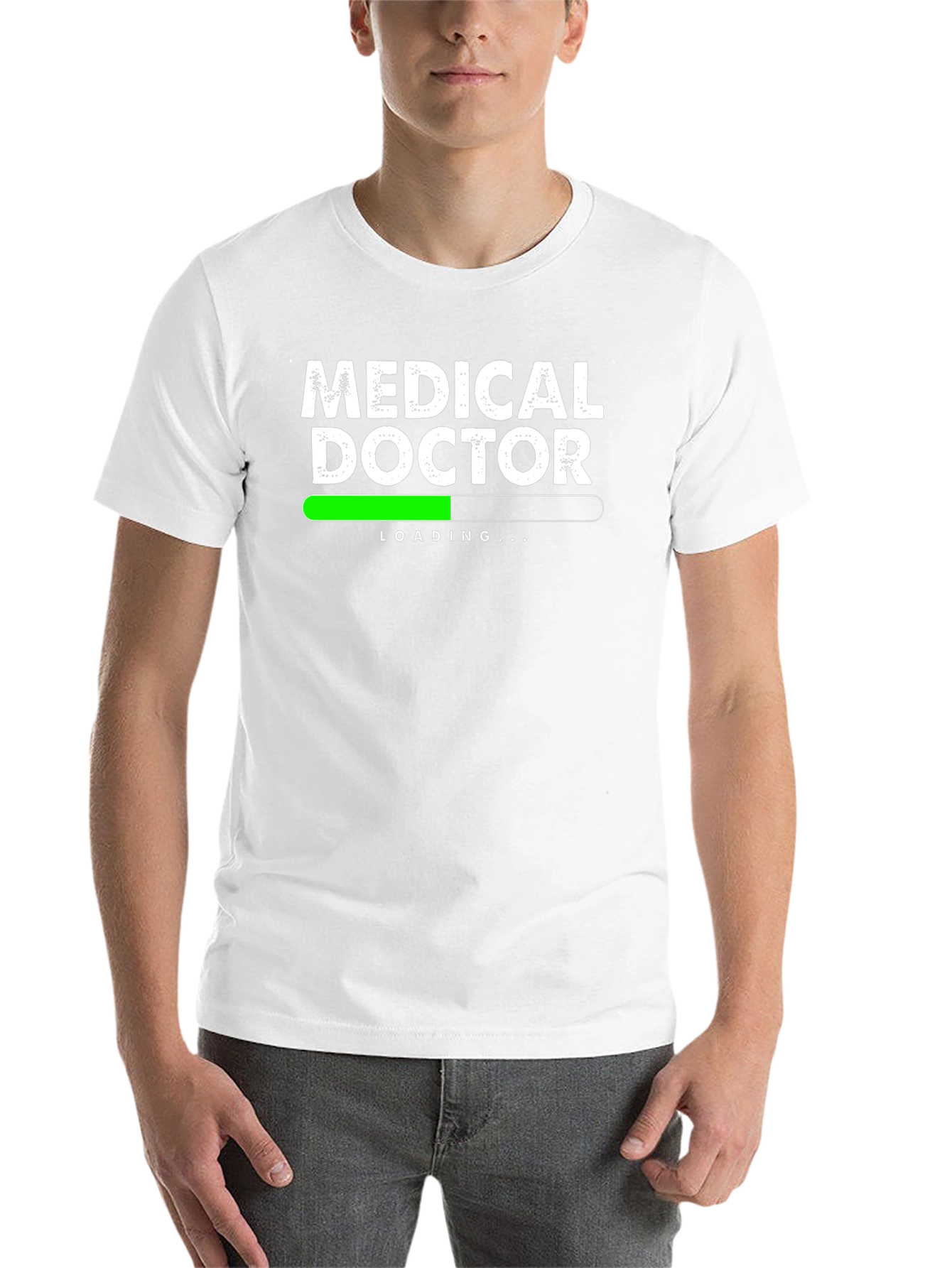 Black Medical Doctor Loading Black T-Shirt view 14