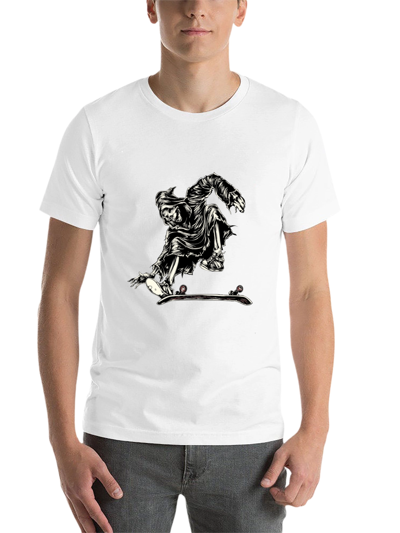Black Grim Reaper Skate T-Shirt - Black view 14