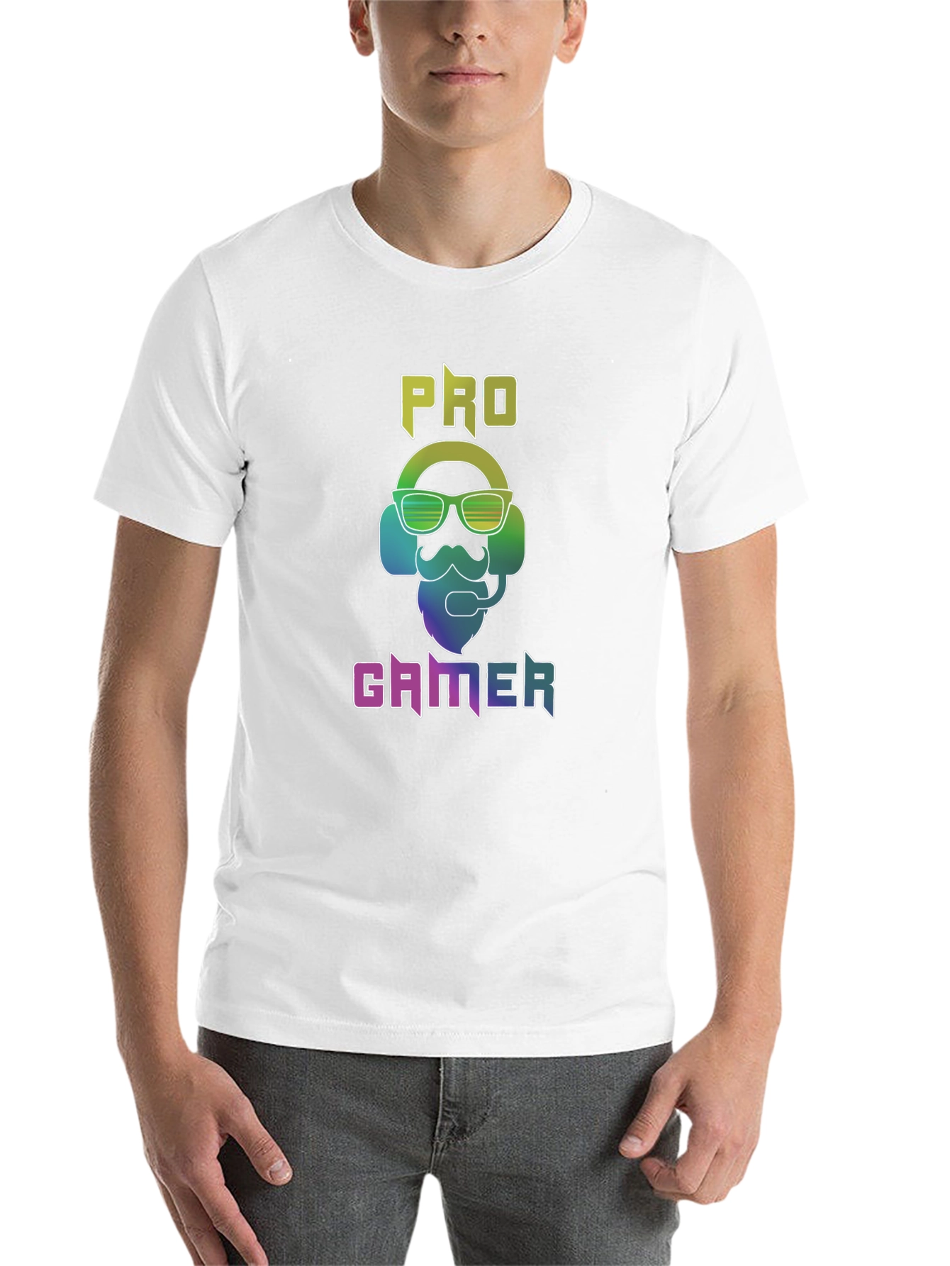 Black Pro Gamer T-Shirt - Black Cotton Tee with Colorful Graphic view 14