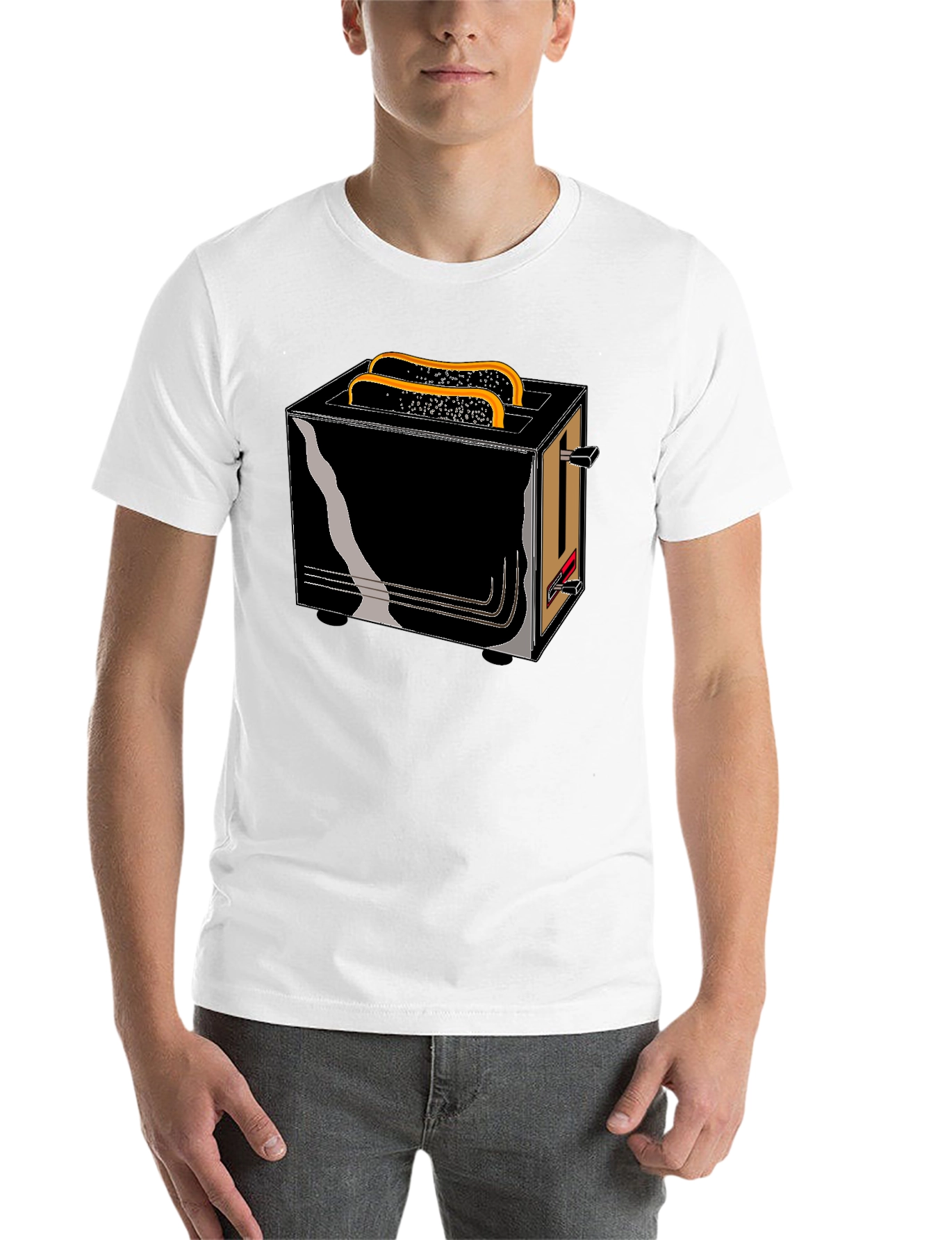 Black Toaster Graphic Tee - Breakfast Humor T-Shirt view 14