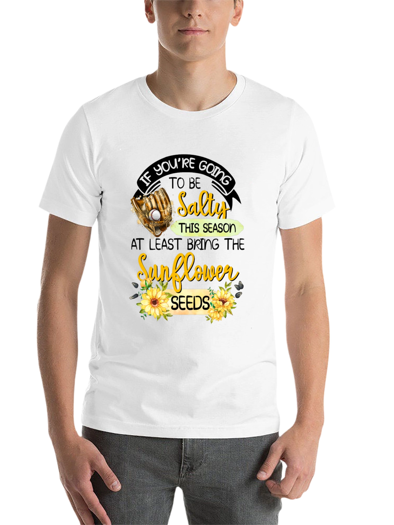 Black Salty Sunflower Seeds Graphic T-Shirt view 14