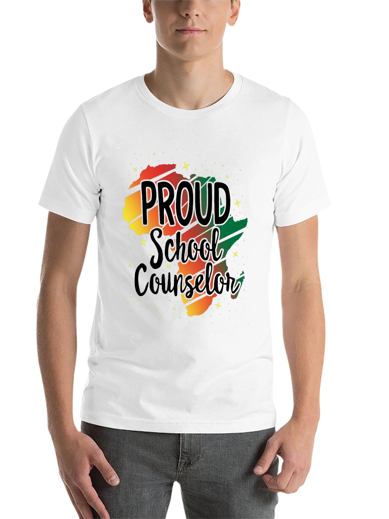Proud School Counselor Black Pride T-Shirt - 14