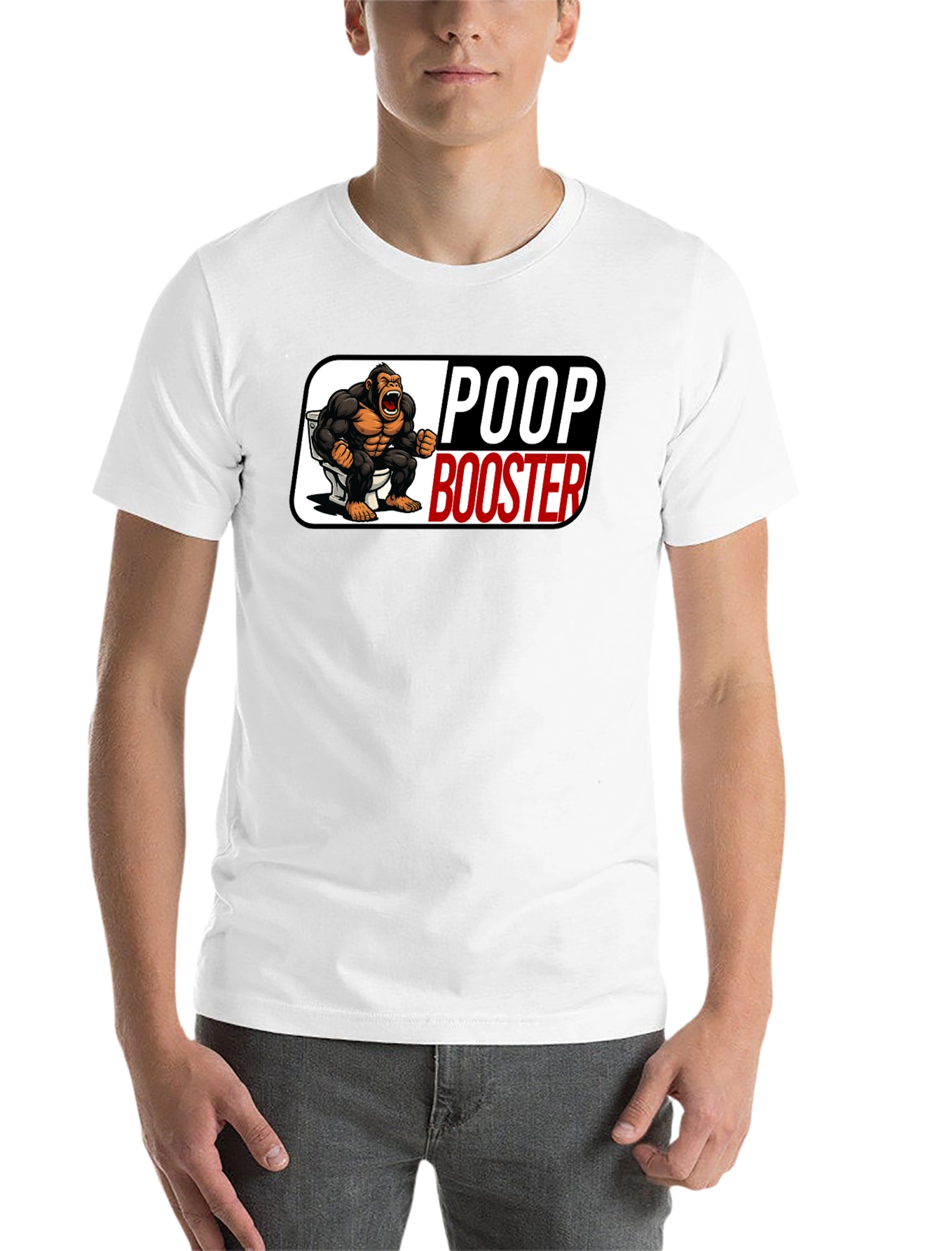 Black Poop Booster Gorilla Graphic T-Shirt view 14