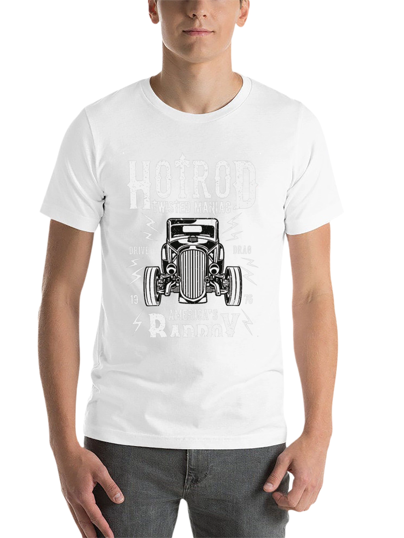 Black Hotrod Twisted Maniac Graphic T-Shirt view 14