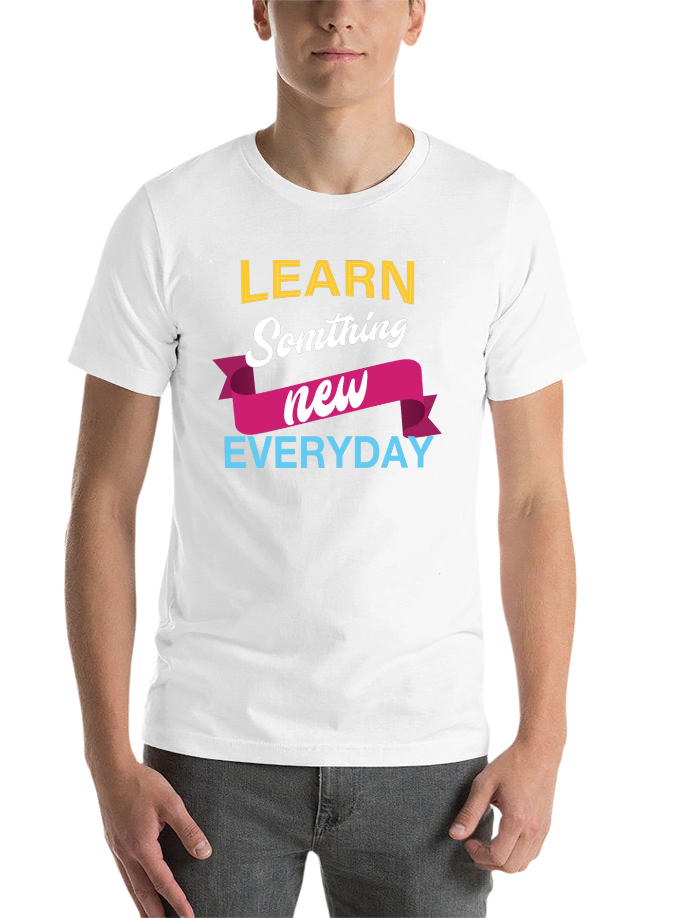 Black Learn Something New Everyday T-Shirt view 14
