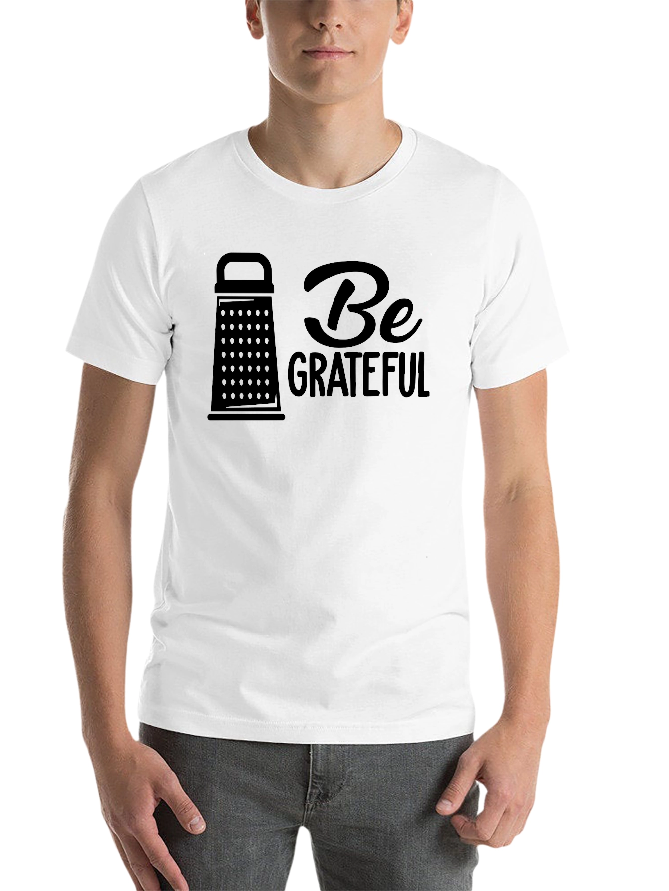Be Grateful Funny Grater Design Tee - 14
