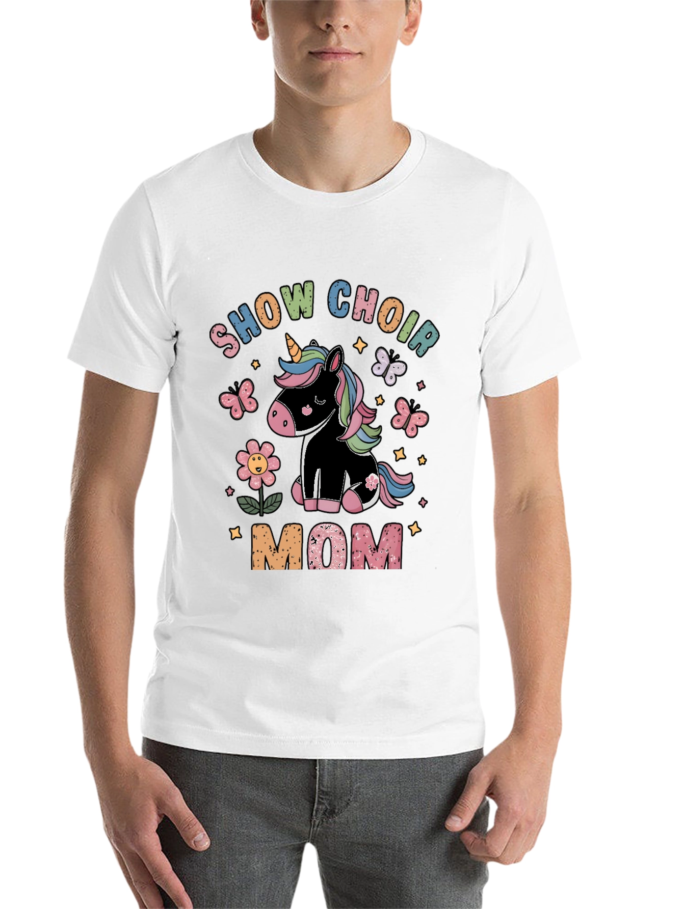 Black Show Choir Mom Unicorn T-Shirt view 14