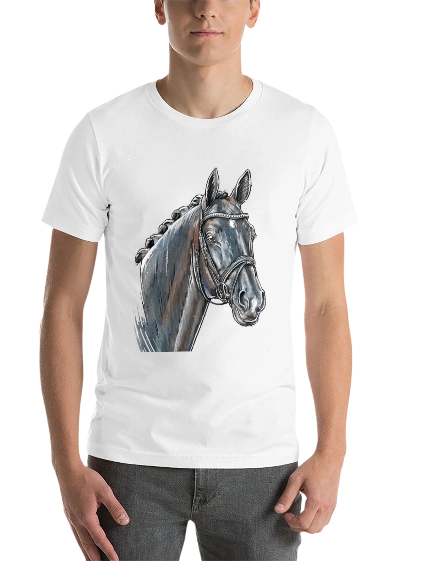 Black Black Horse Graphic Tee - Equestrian Style view 14
