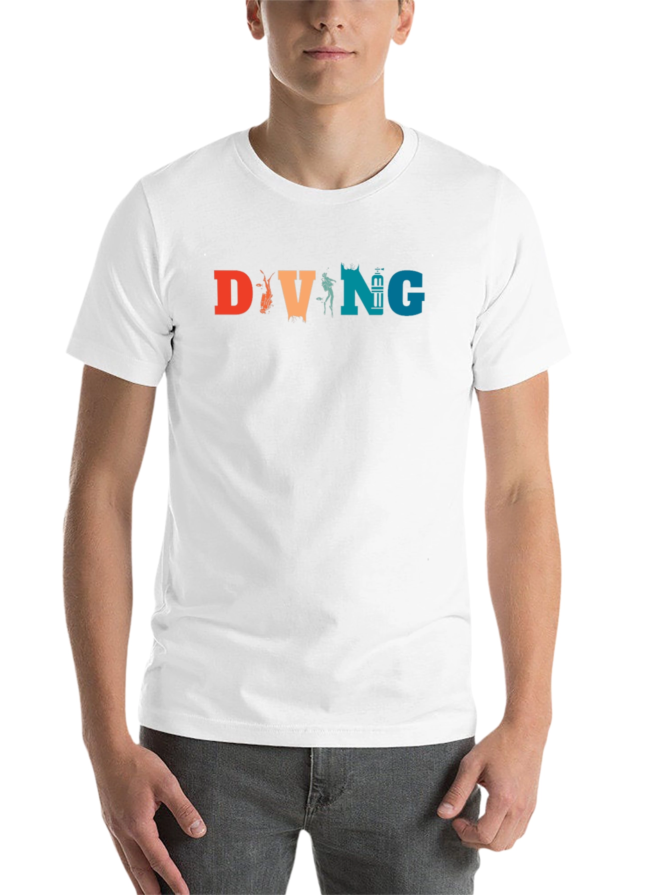Black Retro Diving T-Shirt view 14
