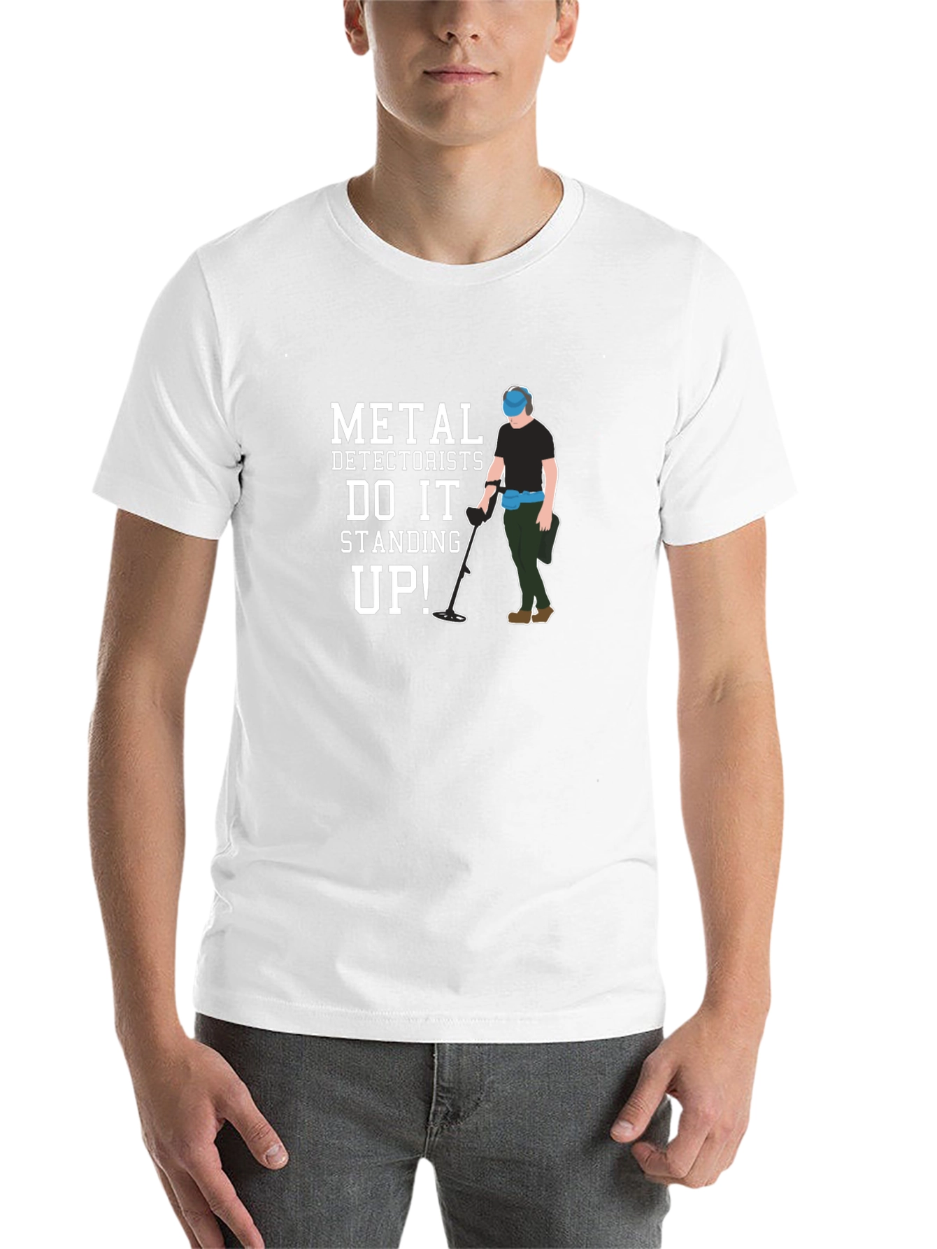 Metal Detectorist Standing Up T-Shirt - 14