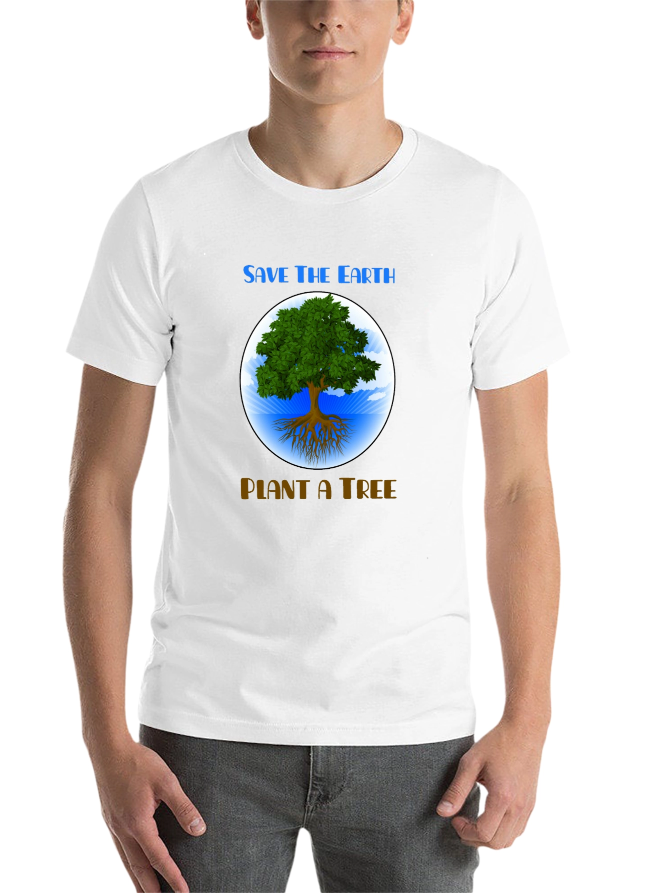 Black Save the Earth T-Shirt: Plant a Tree Graphic Tee view 14