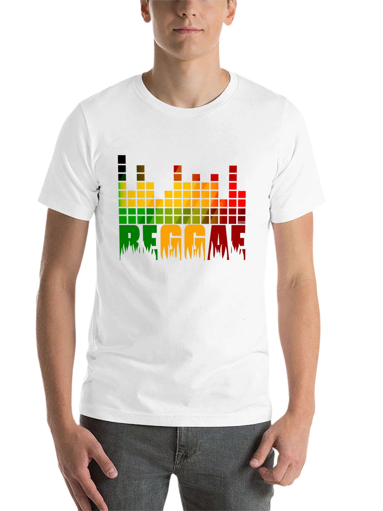 Black Reggae Graphic Tee - Rasta Music Lover Shirt view 14