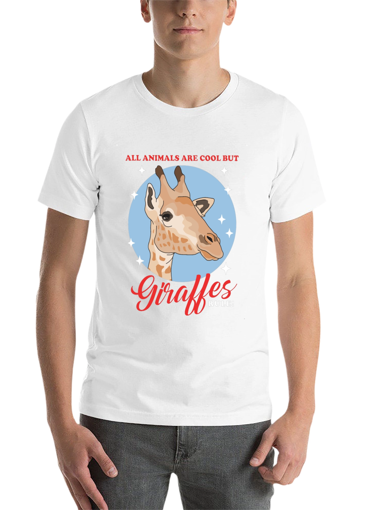Black Giraffe Rule! Men's Graphic T-Shirt view 14