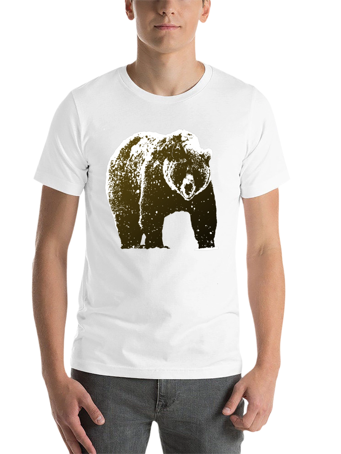 Black Bear Graphic Tee - Black Cotton Blend view 14
