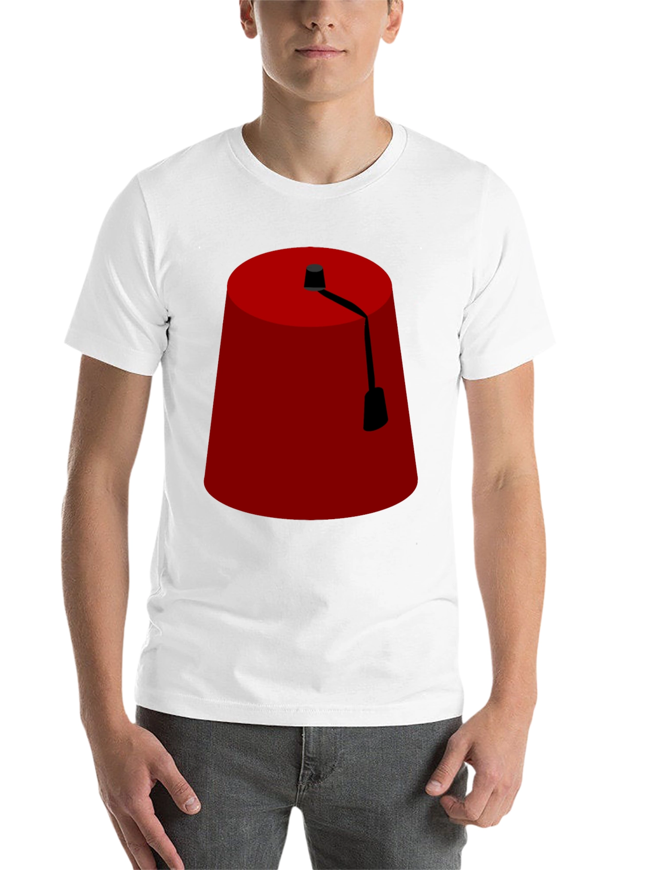 Black Fun Fez T-Shirt - Novelty Hat Graphic Tee view 14