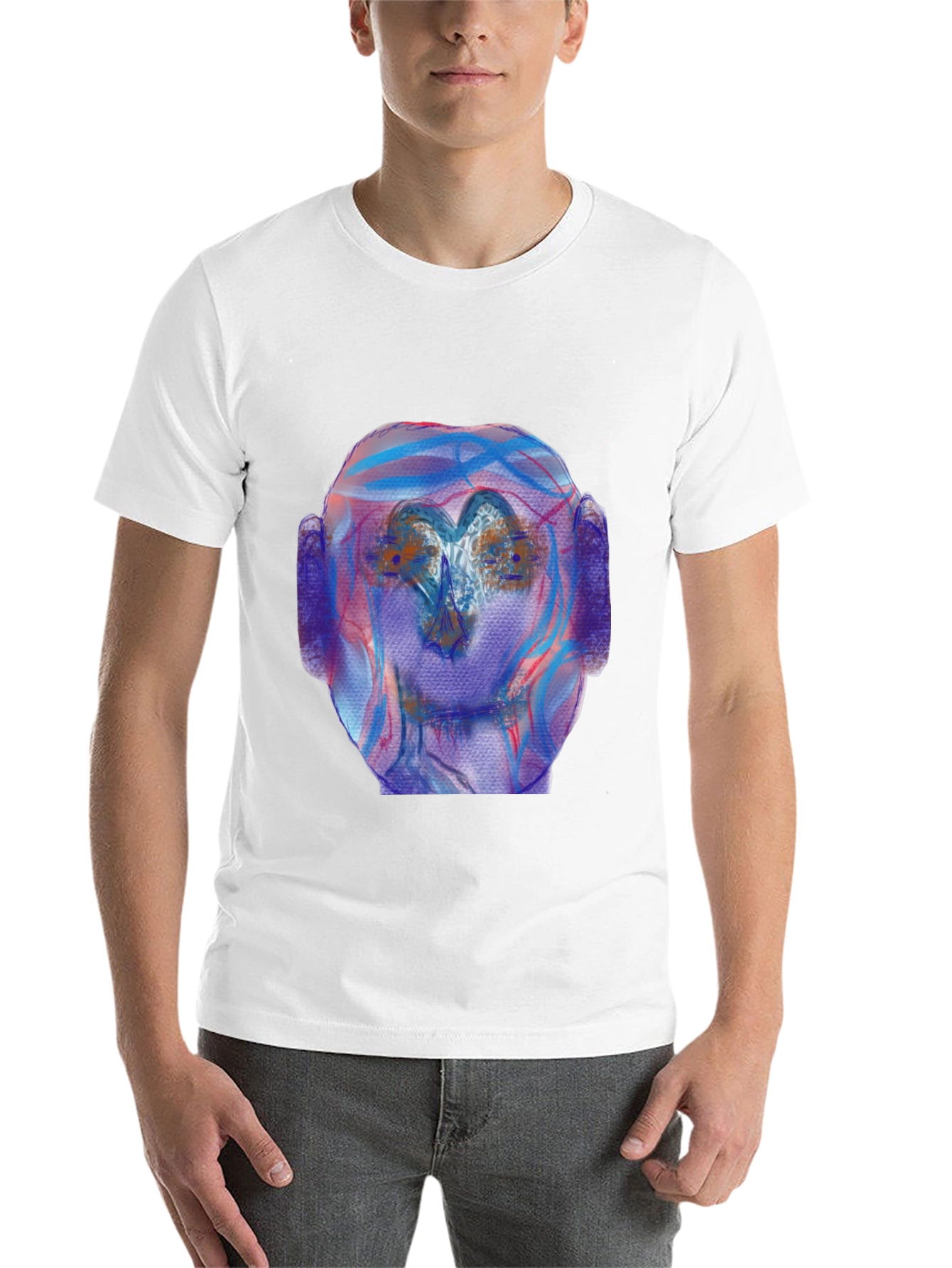 Black Abstract Art Tee - Unique Graphic Print Shirt view 14