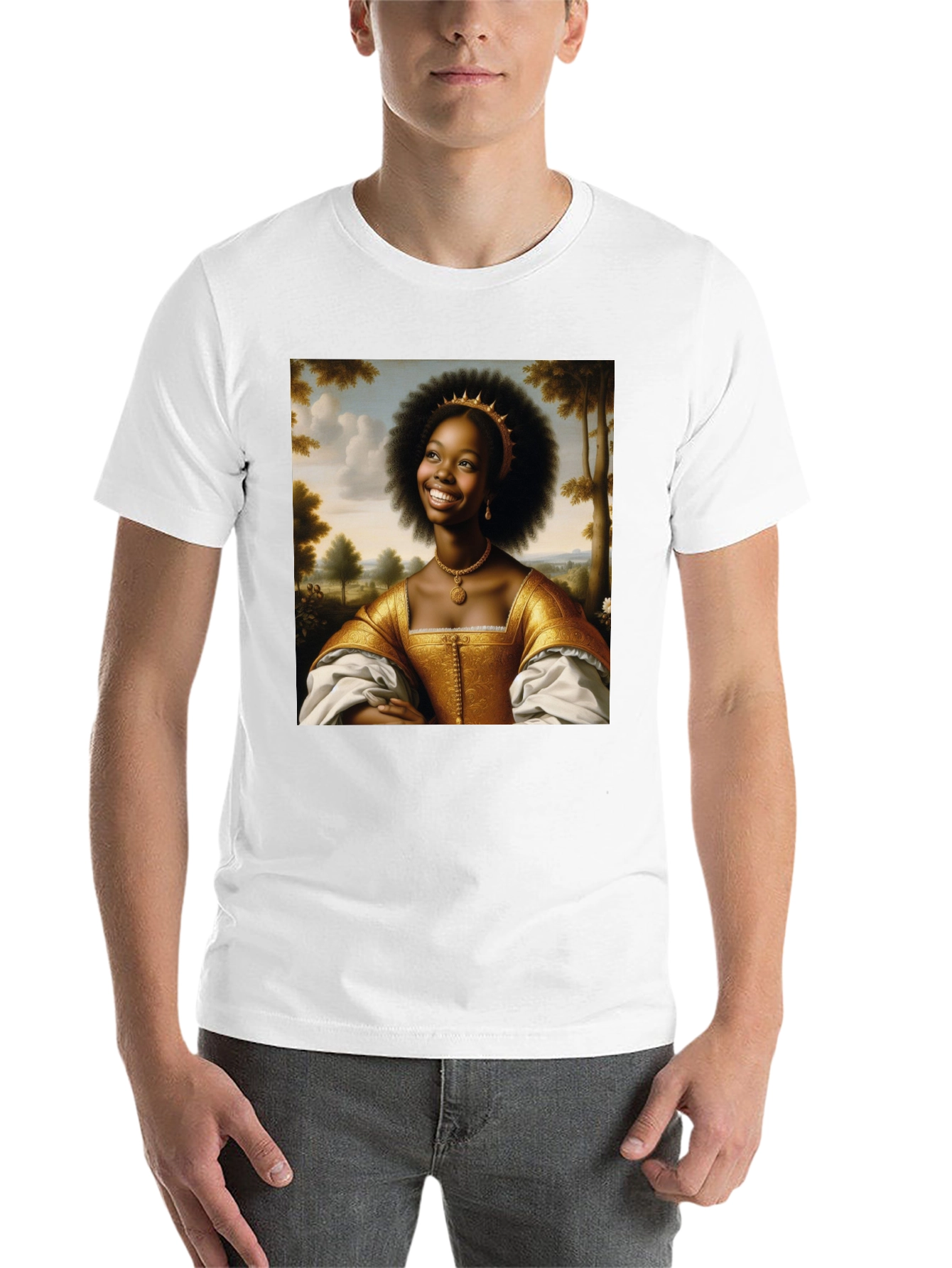 Black Renaissance Portrait Black T-Shirt view 14