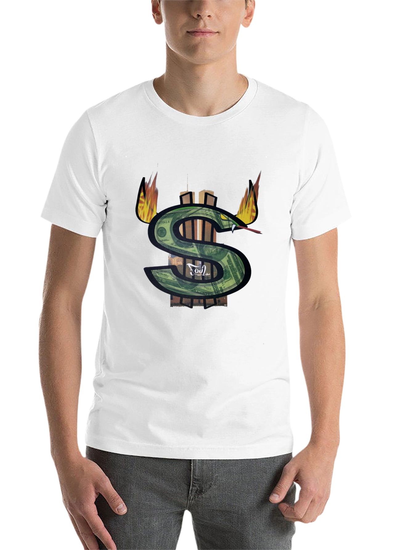 Black Money Snake Graphic Tee - Black view 14