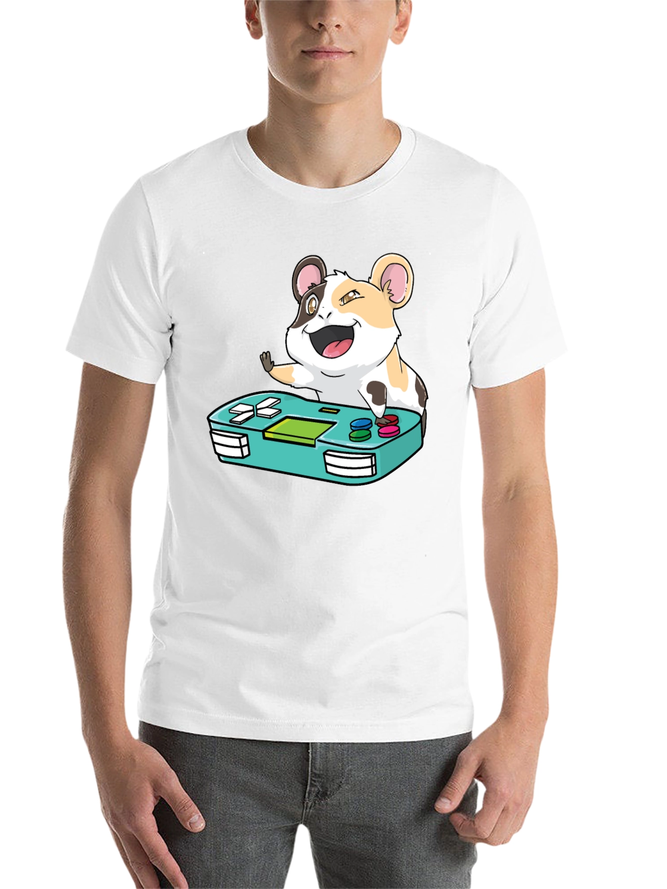 Black Hamster Gamer T-Shirt - Cute Gaming Tee view 14