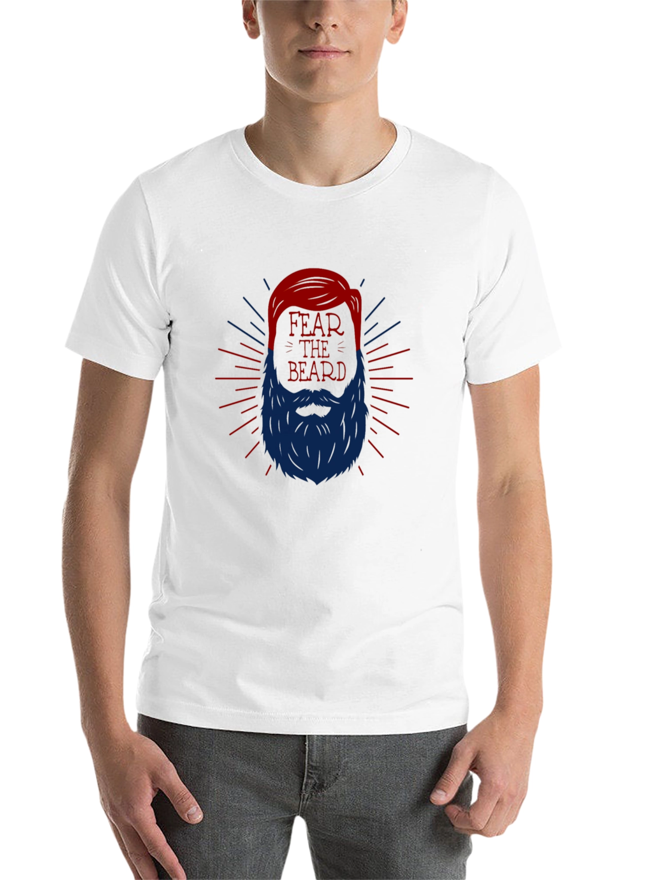 Black Fear the Beard Graphic Tee - Black view 14