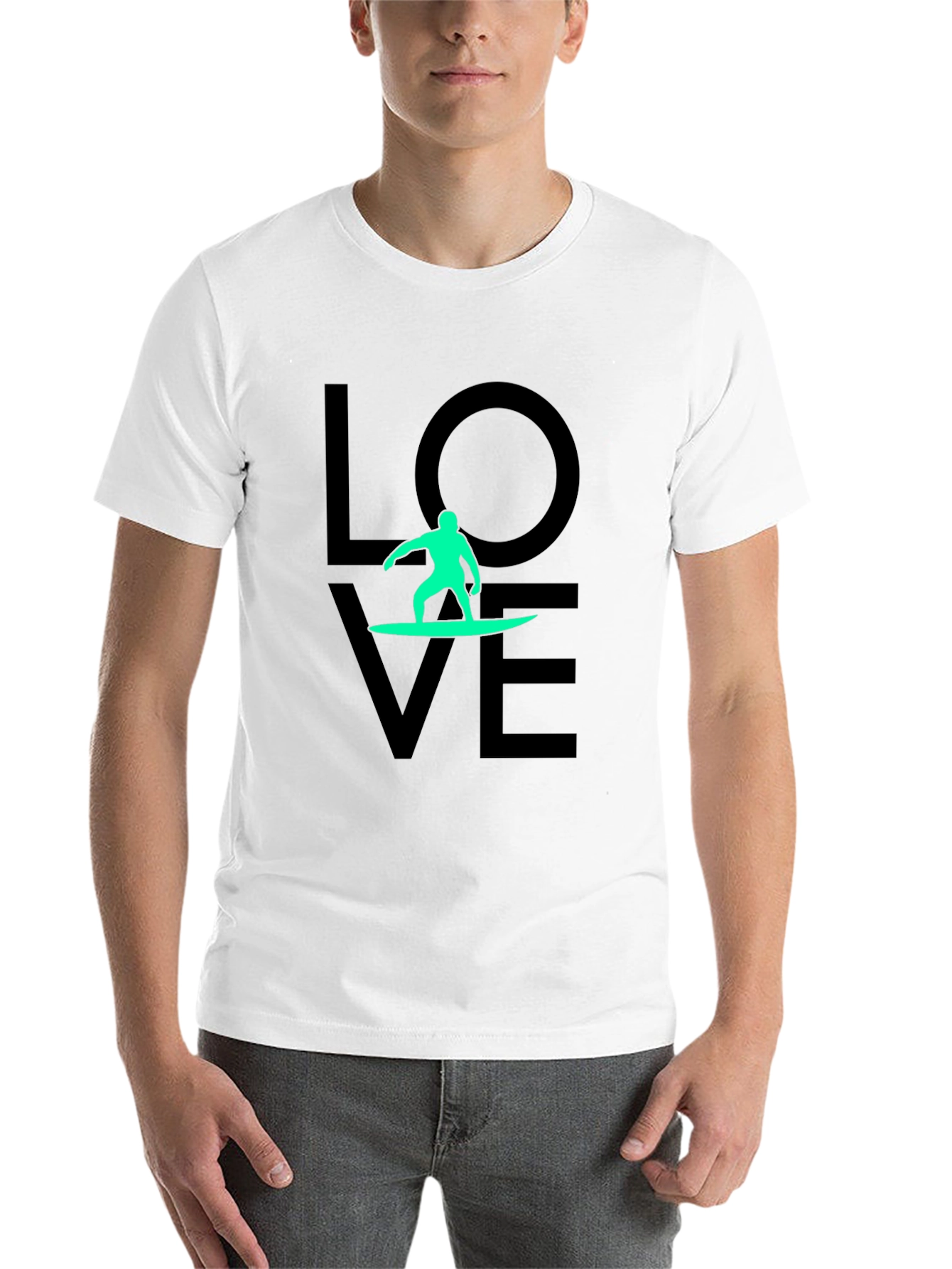 Black Love Surfing Black T-Shirt view 14