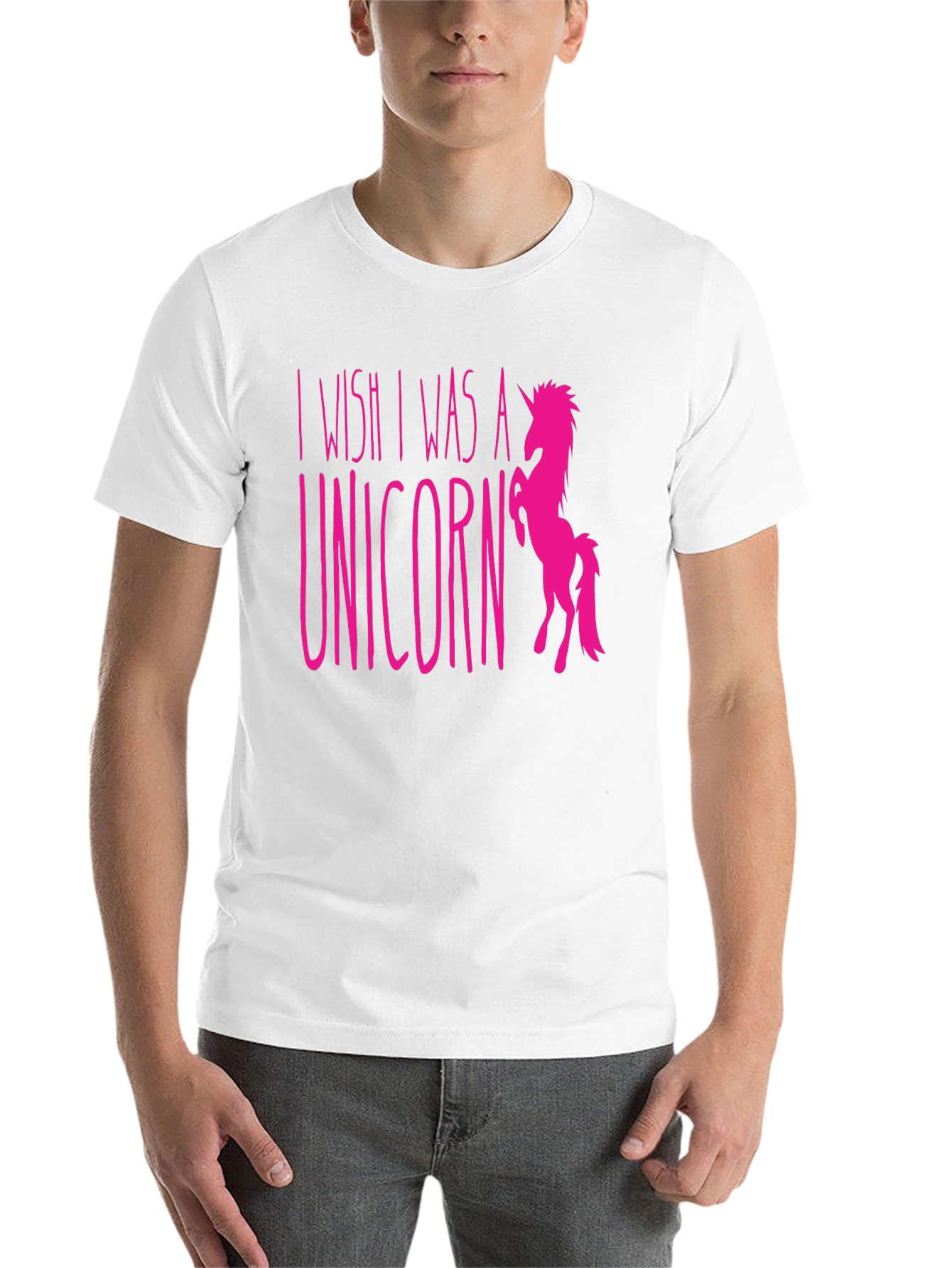 Black I Wish I Was a Unicorn Graphic T-Shirt view 14