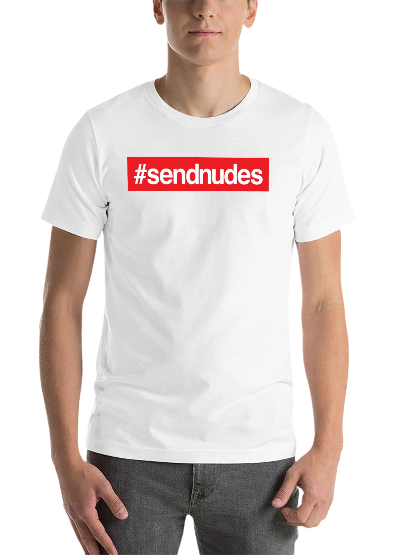 Black #sendnudes Graphic Tee - Bold Statement Shirt view 14