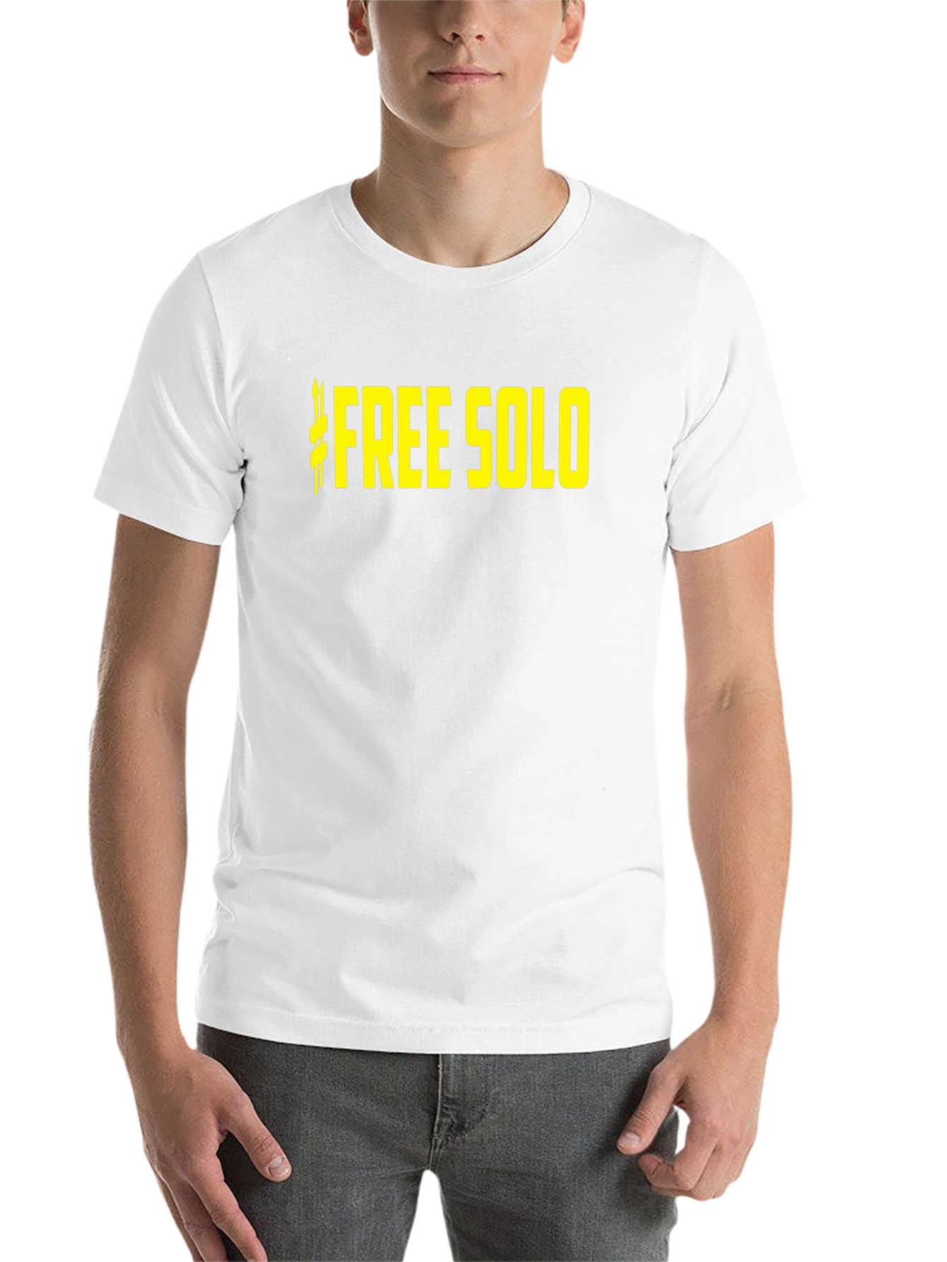 Black Free Solo Black Cotton Graphic Tee view 14
