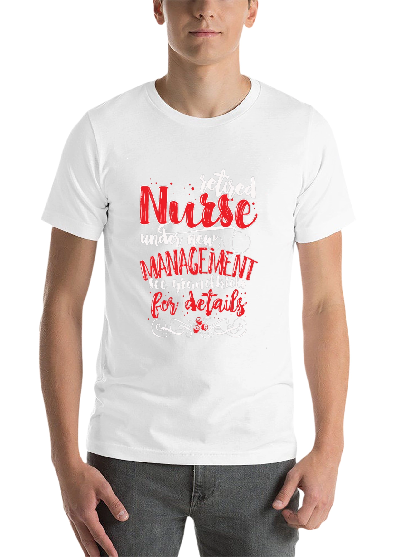 Black Retired Nurse T-Shirt: Grandkids Management view 14